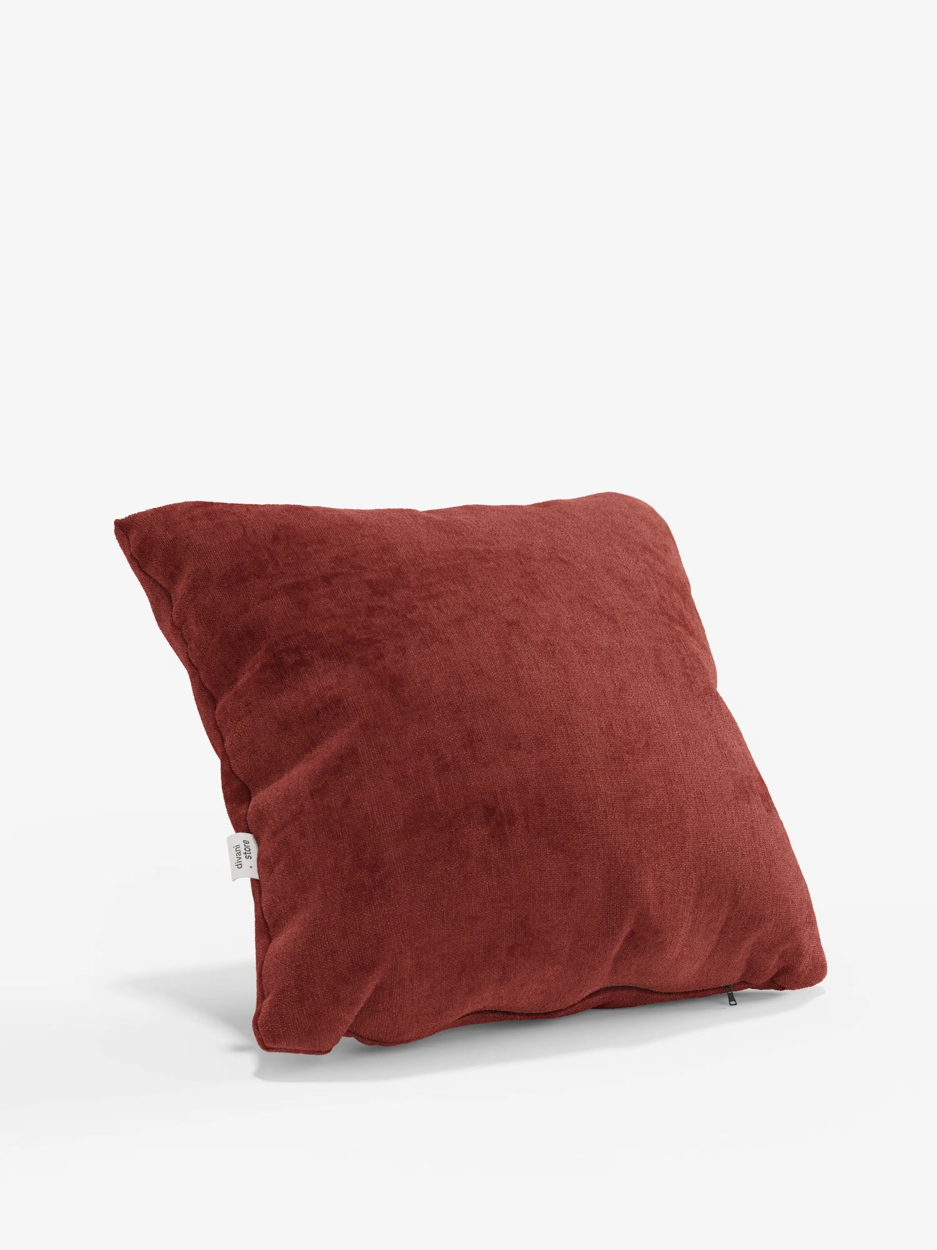 Bolero decorative square padded cushion 45x45 cm in stain-resistant velvet-effect fabric
