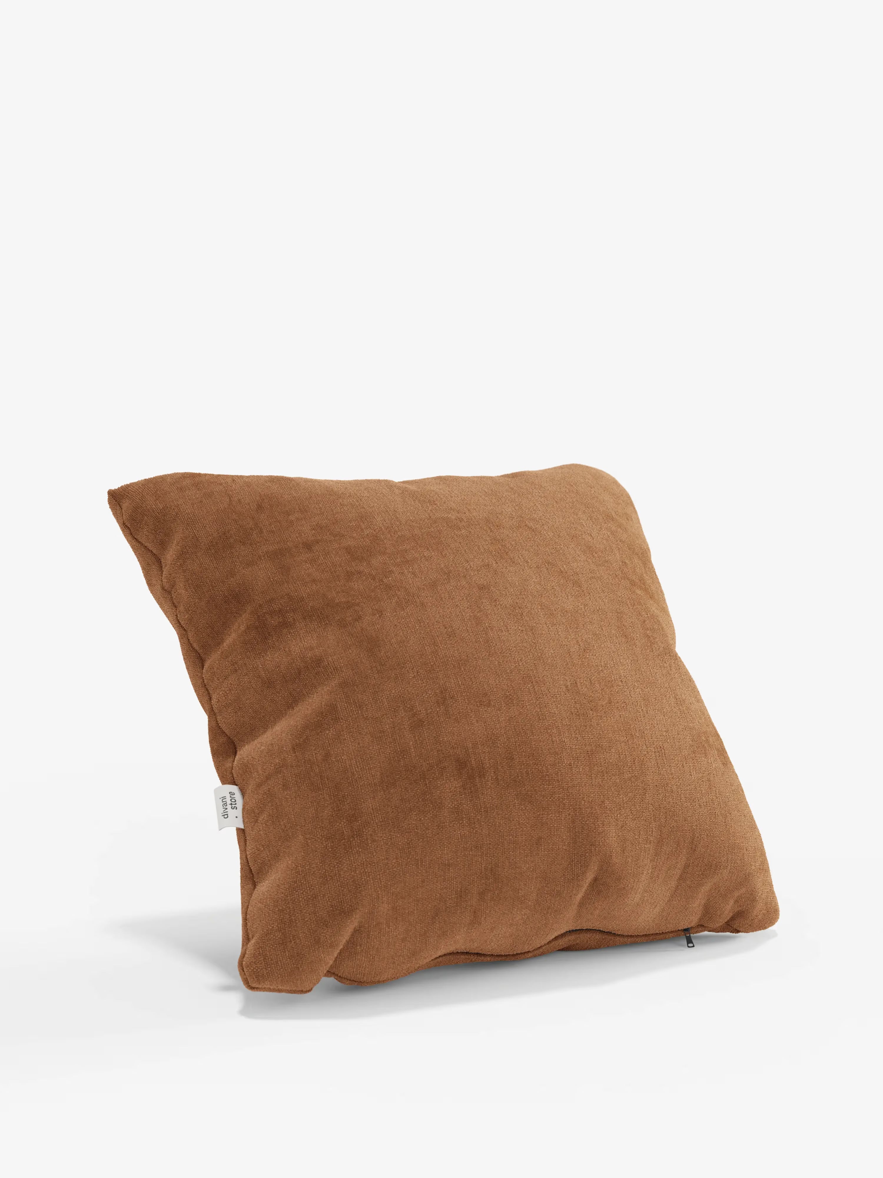 Bolero decorative square padded cushion 45x45 cm in stain-resistant velvet-effect fabric