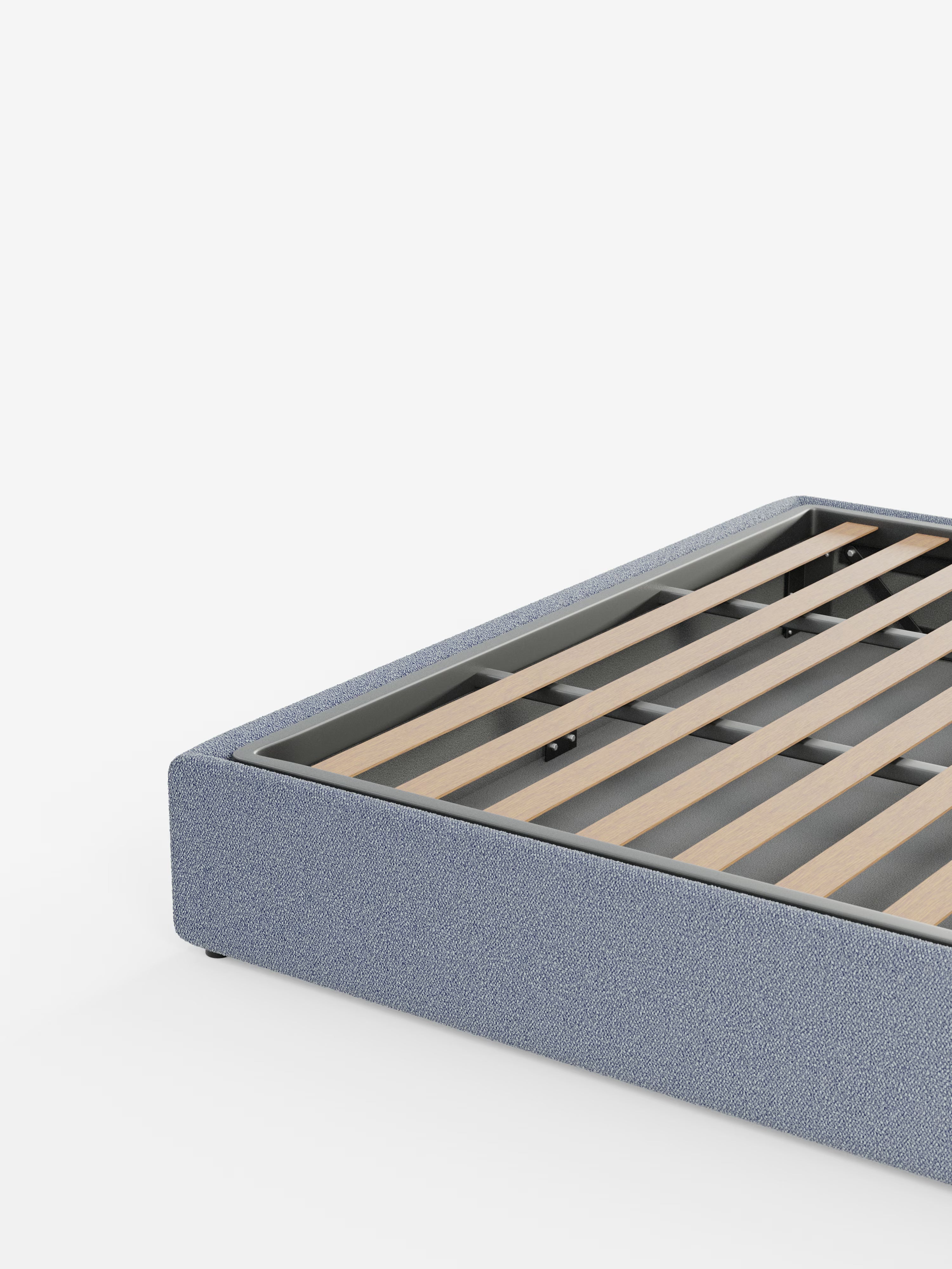Ina Upholstered removable cover storage box spring in stain-resistant waterproof cotton-effect fabric