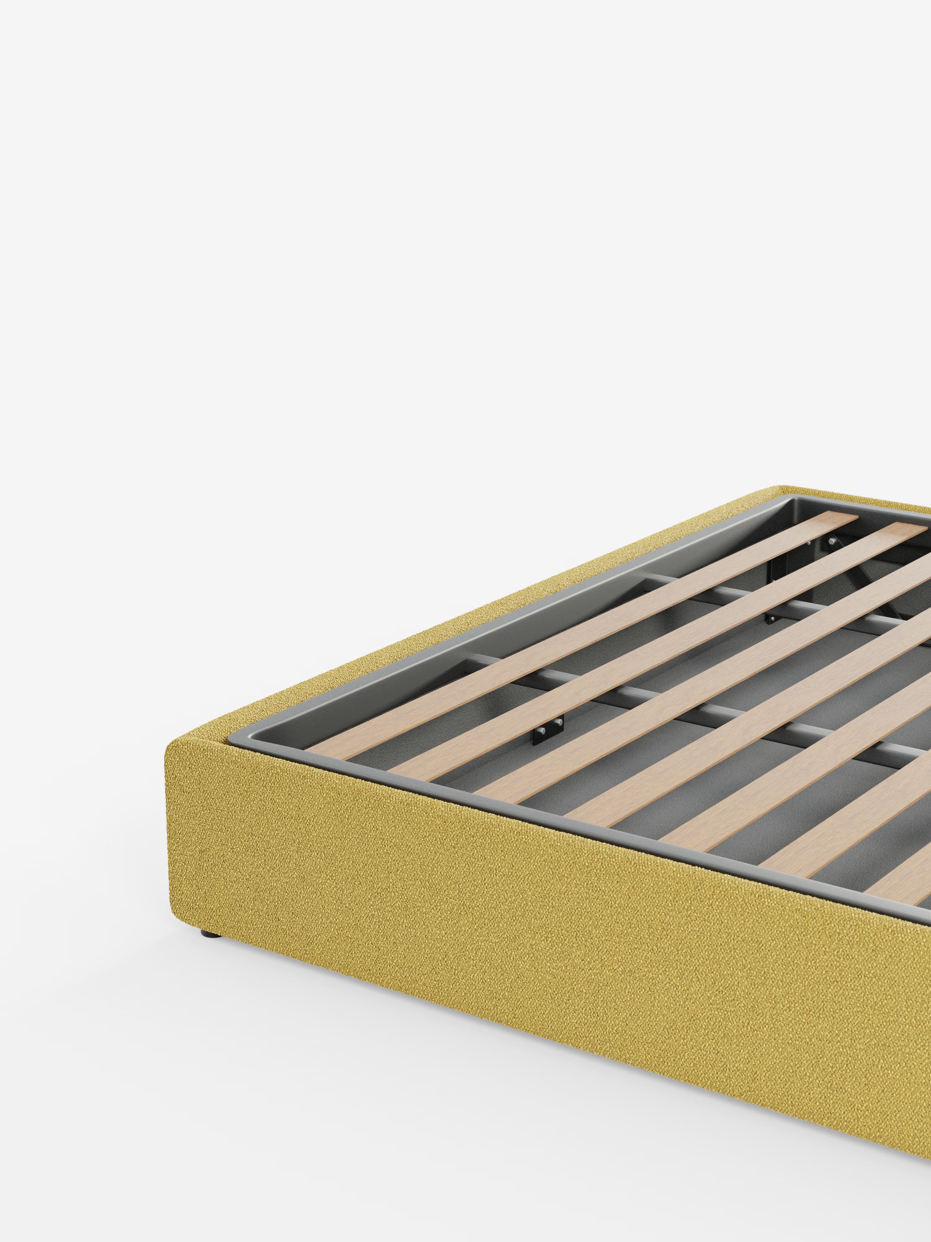 Ina Upholstered removable cover storage box spring in stain-resistant waterproof cotton-effect fabric
