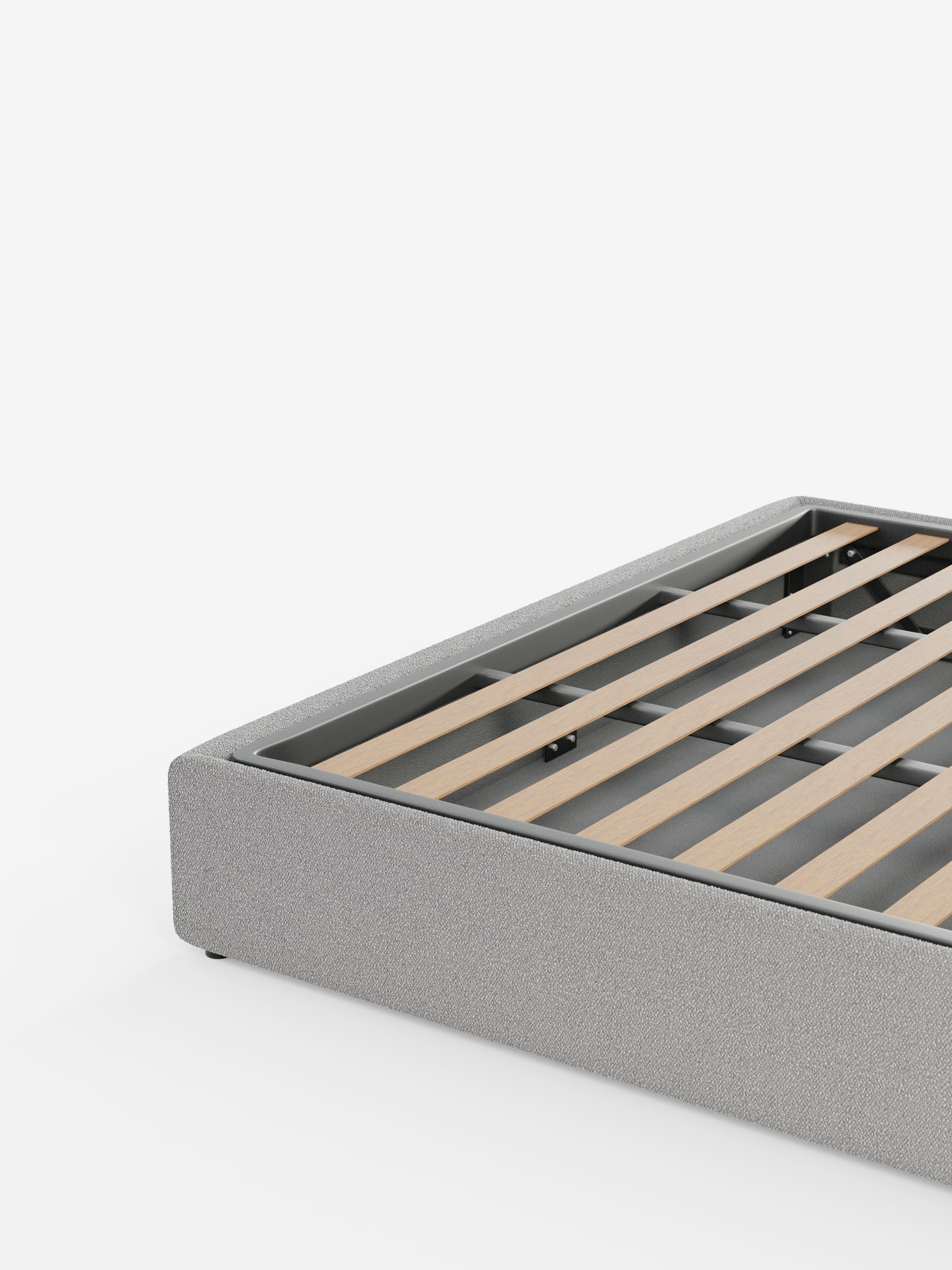 Ina Upholstered removable cover storage box spring in stain-resistant waterproof cotton-effect fabric