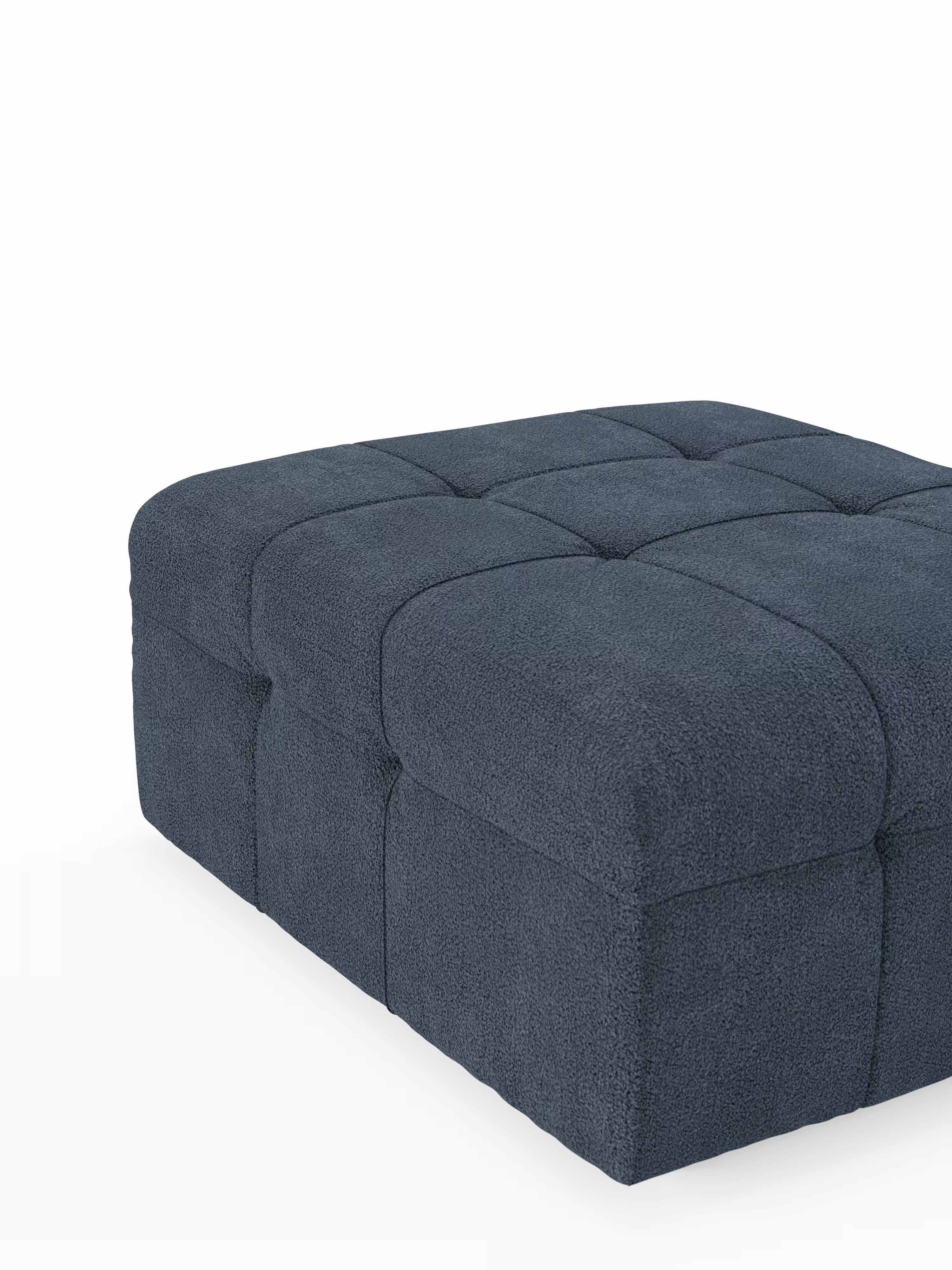 Mosaic puf moderno modular en tela bouclé antimanchas – capitoné y modular