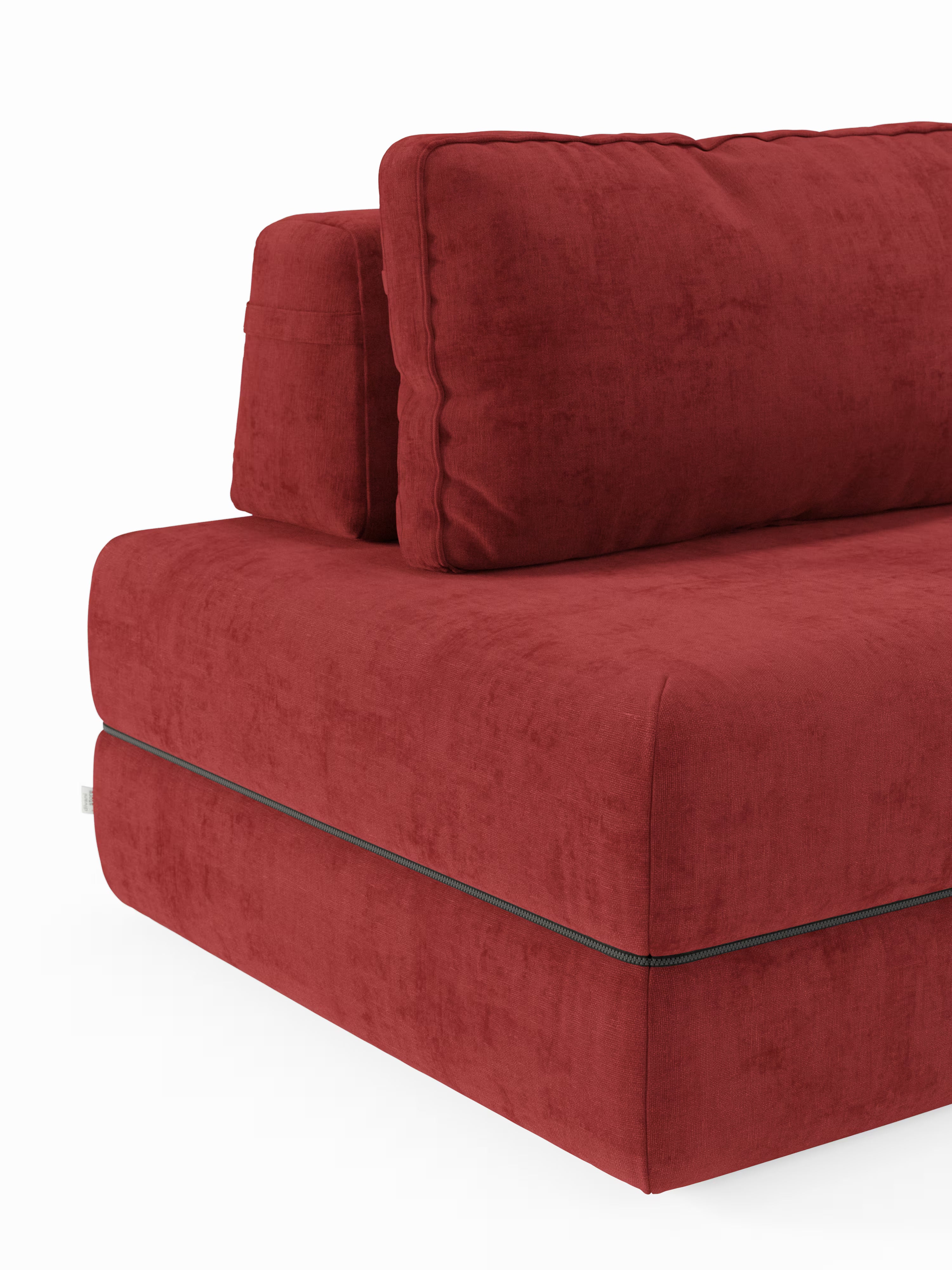 Rift Divano letto matrimoniale 3 posti moderno in tessuto smacchiabile – materasso 22 cm memory e schienali mobili