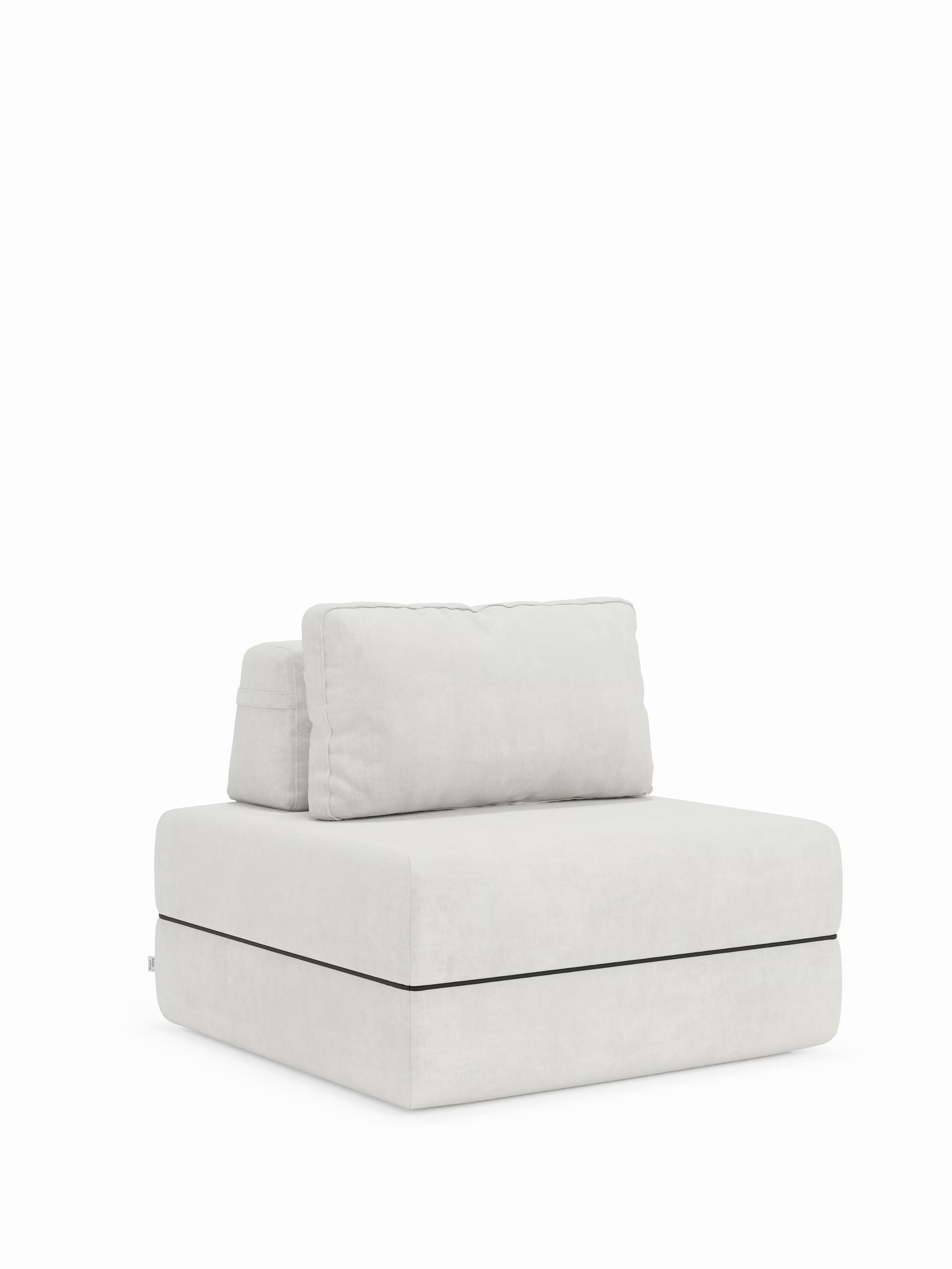Rift Poltrona letto moderna in tessuto smacchiabile – materasso 22 cm con memory e schienale mobile