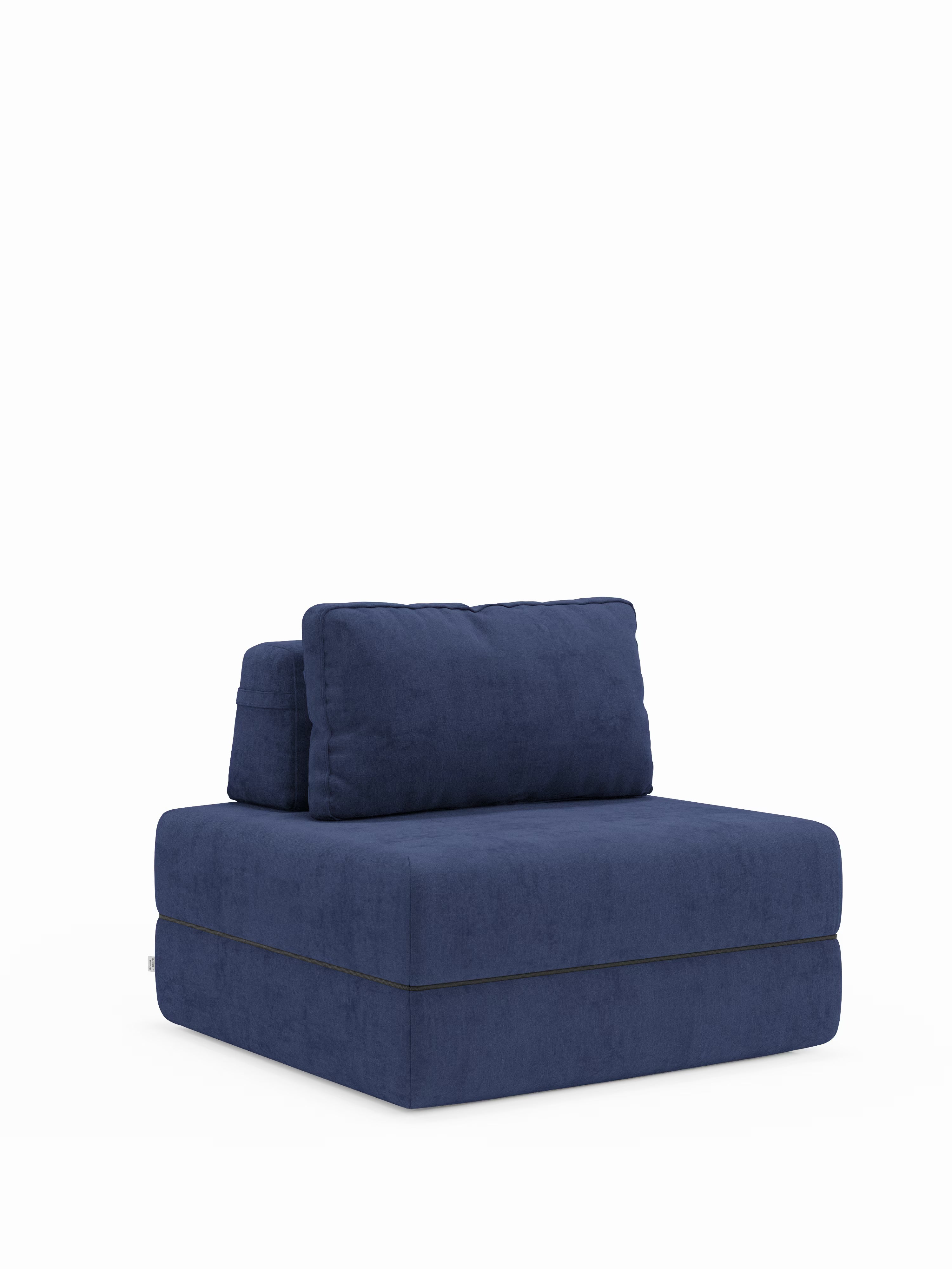 Rift Poltrona letto moderna in tessuto smacchiabile – materasso 22 cm con memory e schienale mobile