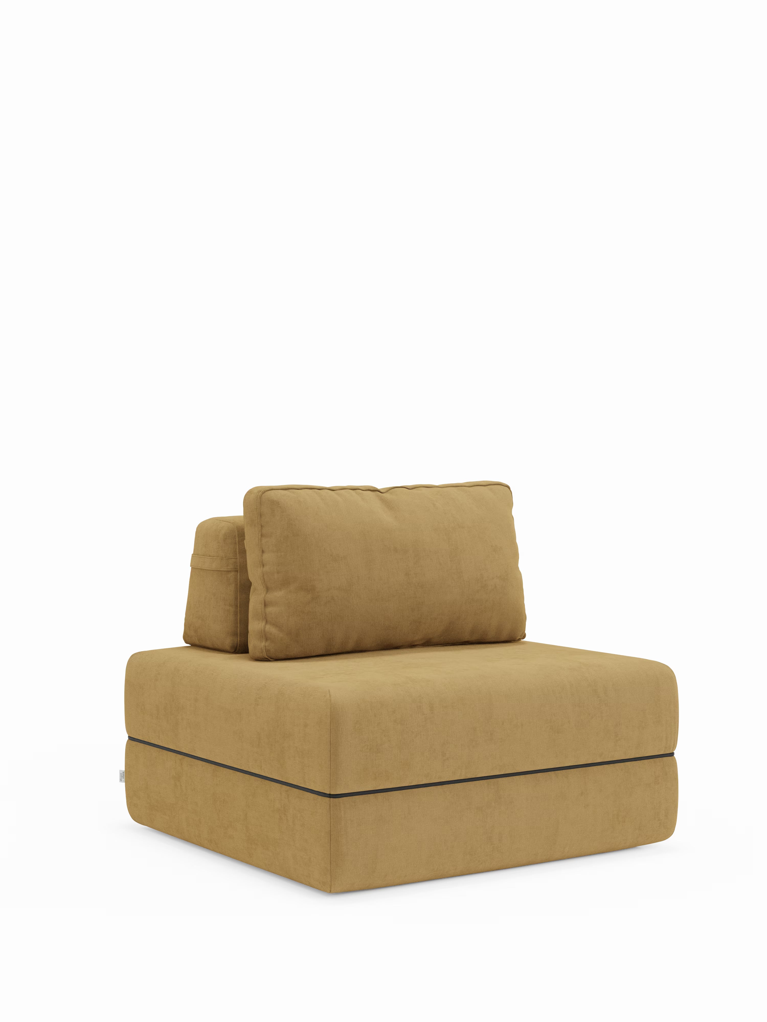 Rift Poltrona letto moderna in tessuto smacchiabile – materasso 22 cm con memory e schienale mobile