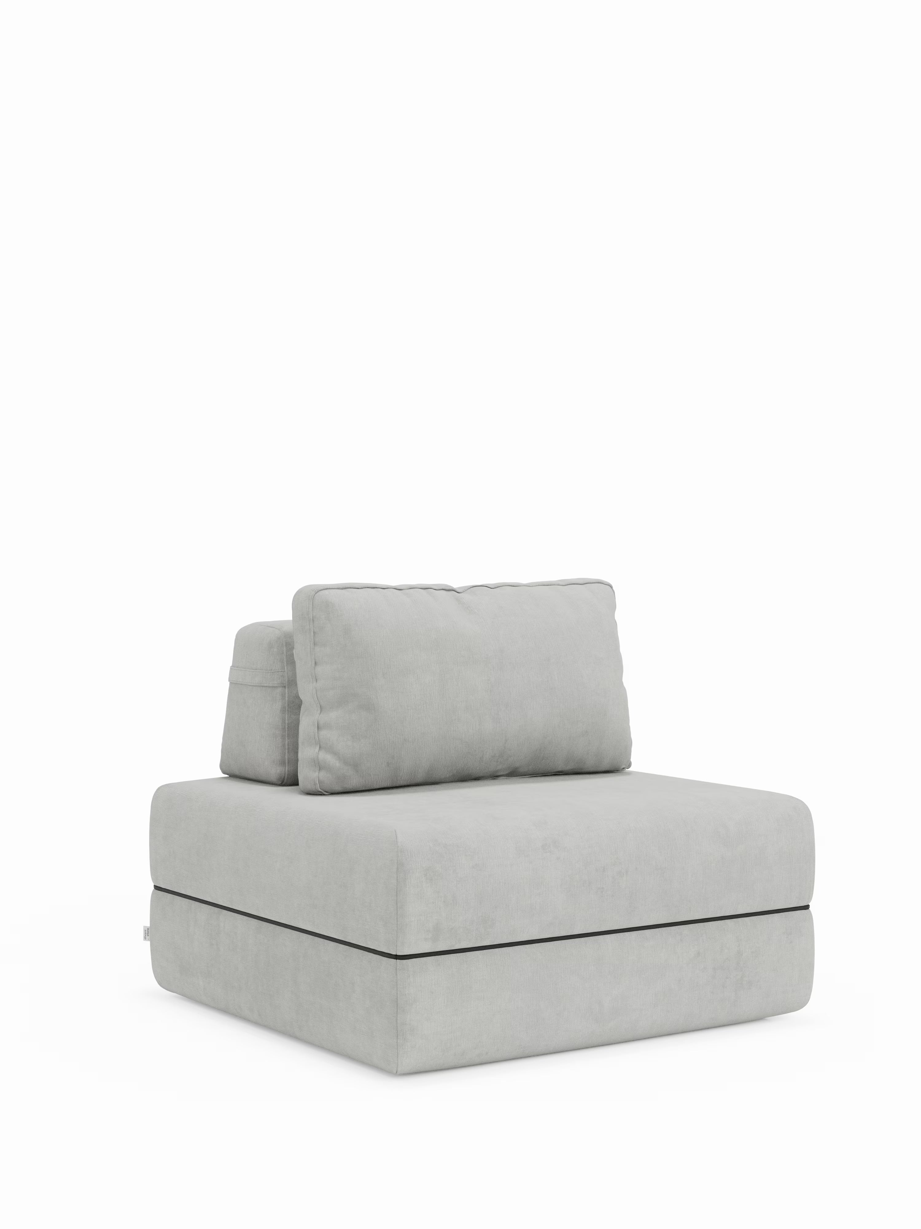 Rift Poltrona letto moderna in tessuto smacchiabile – materasso 22 cm con memory e schienale mobile