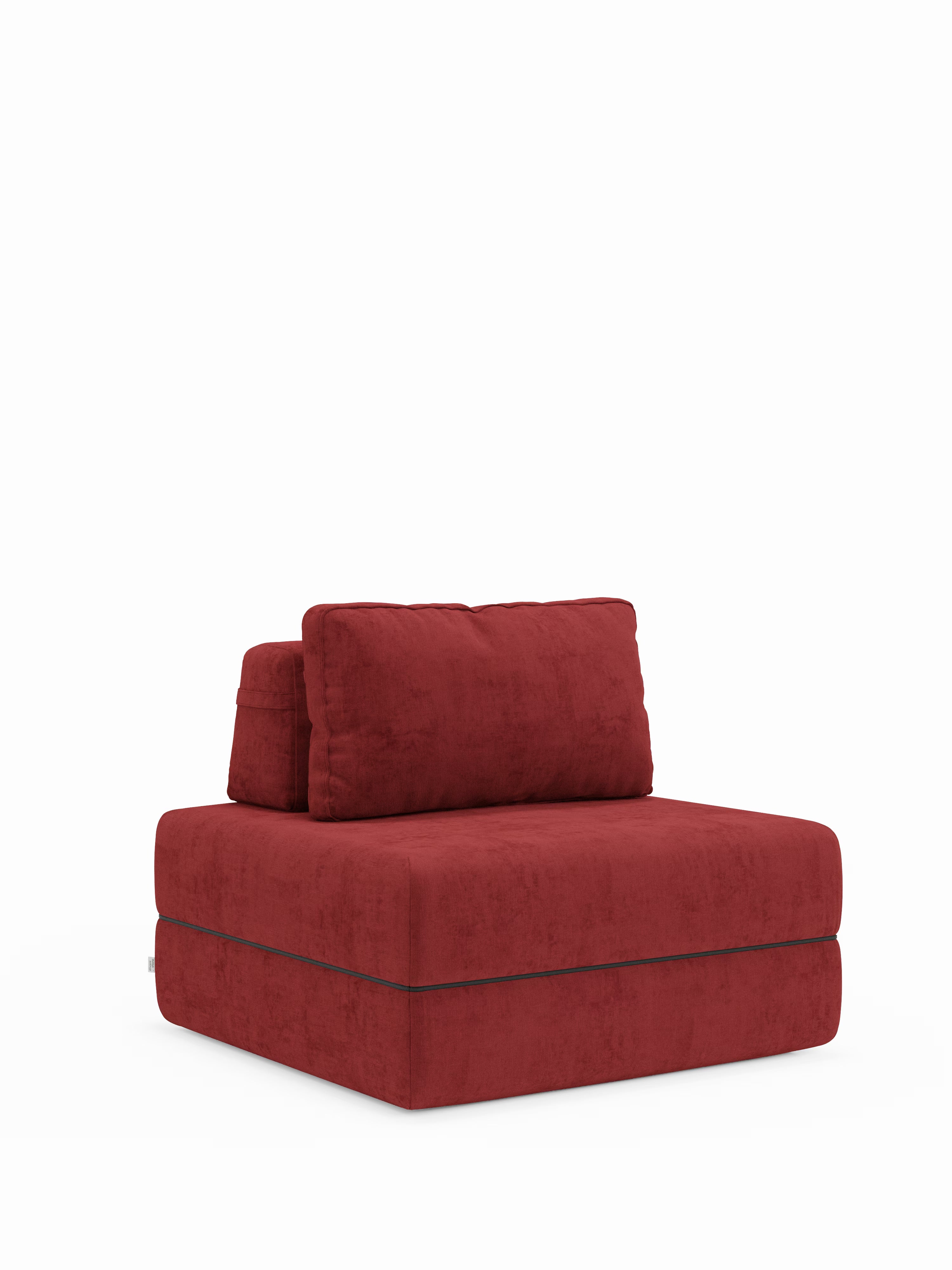 Rift Poltrona letto moderna in tessuto smacchiabile – materasso 22 cm con memory e schienale mobile