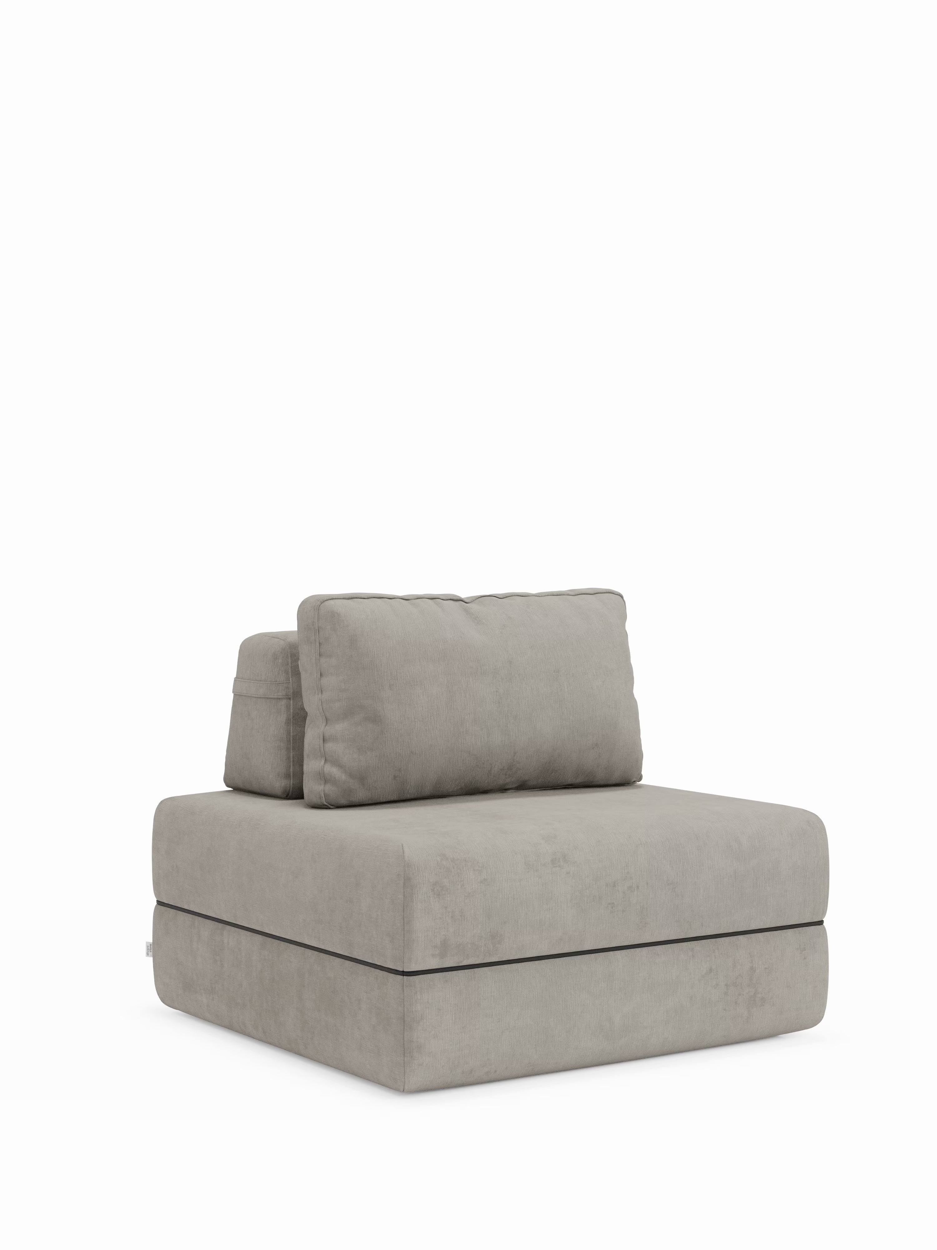 Rift Poltrona letto moderna in tessuto smacchiabile – materasso 22 cm con memory e schienale mobile