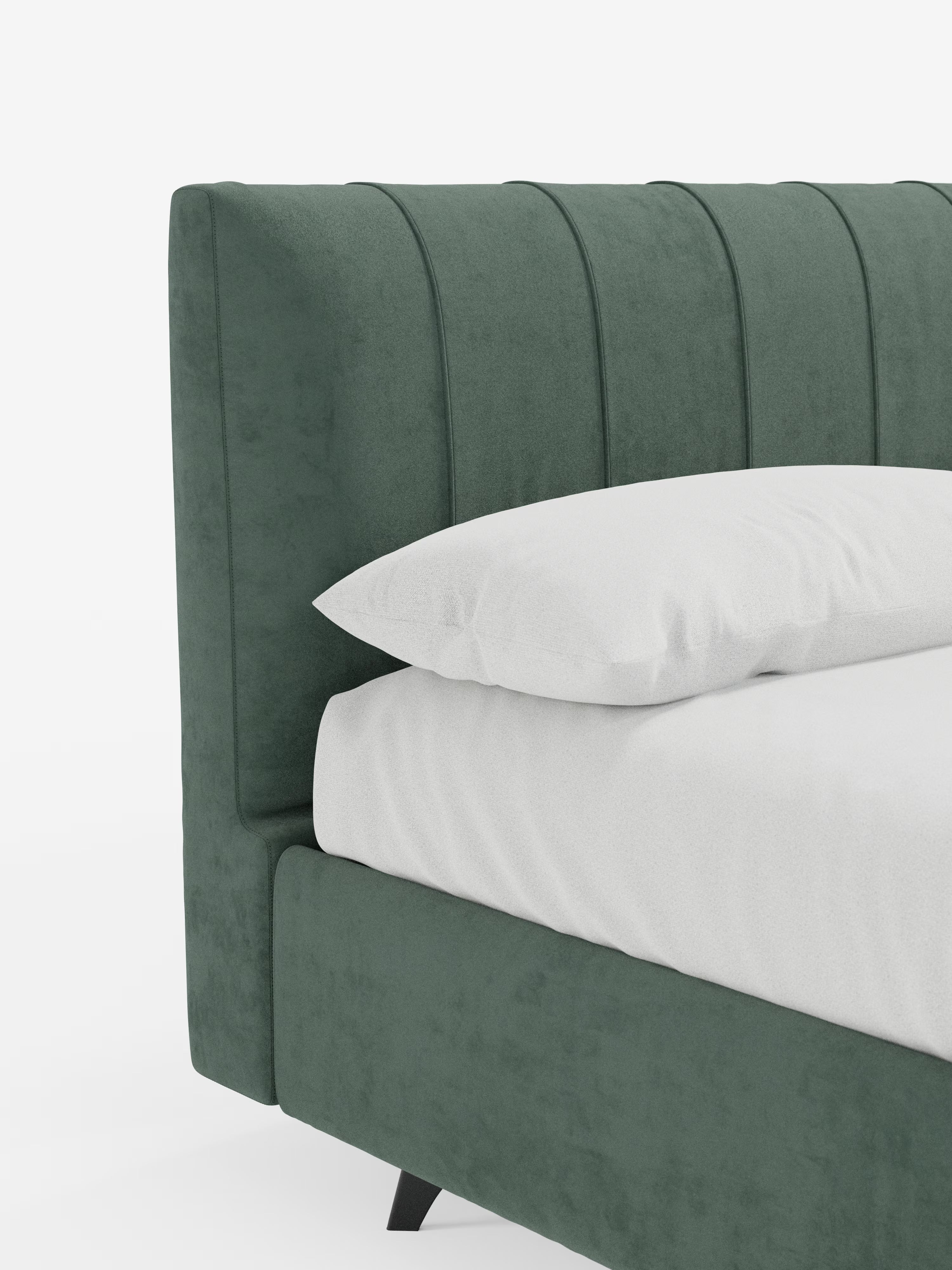 Bogart Modern double storage bed in stain-resistant microfiber, removable cover, and spacious compartment