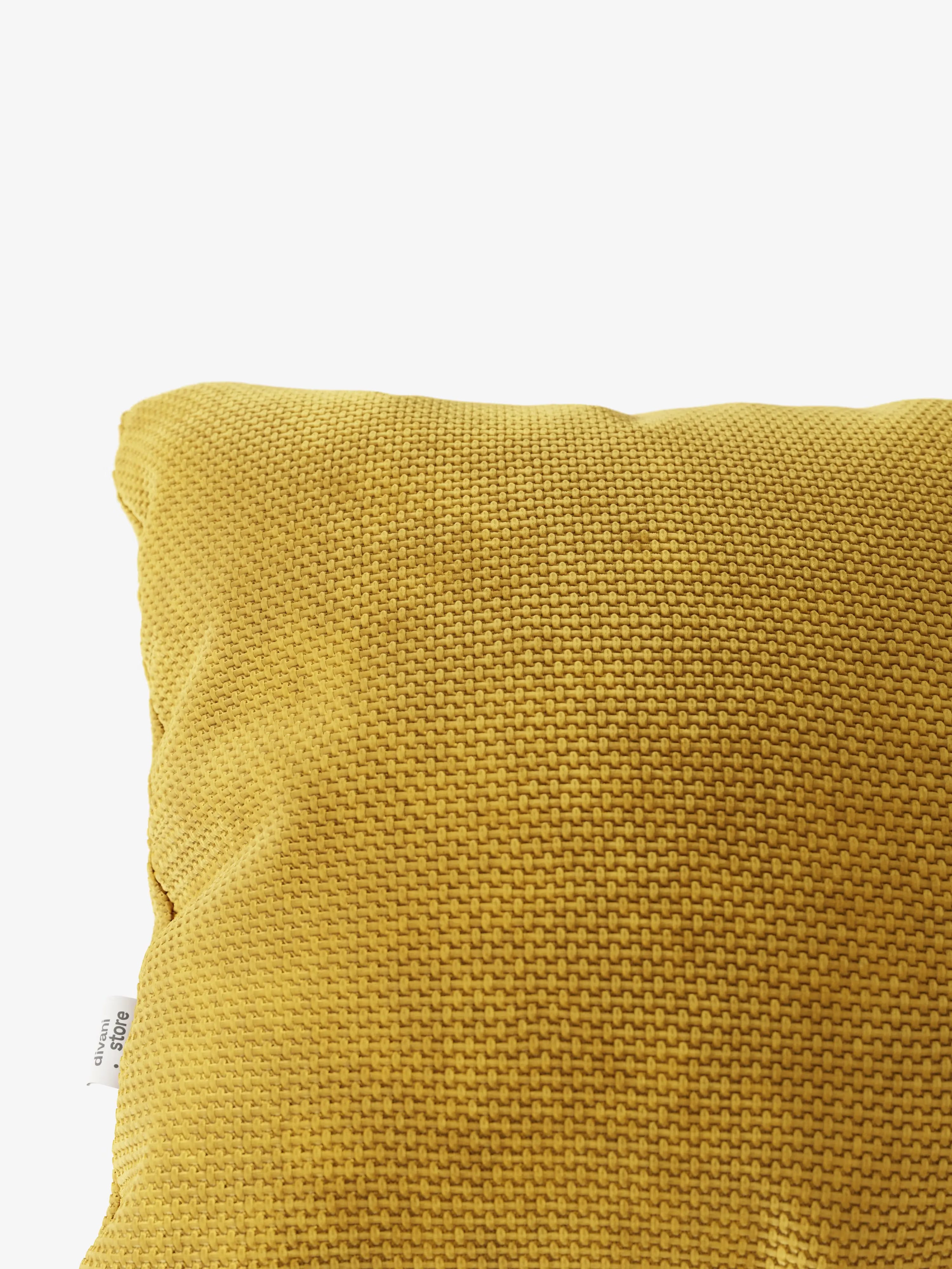 Aston Decorative square padded cushion 45x45 in water-repellent chenille fabric