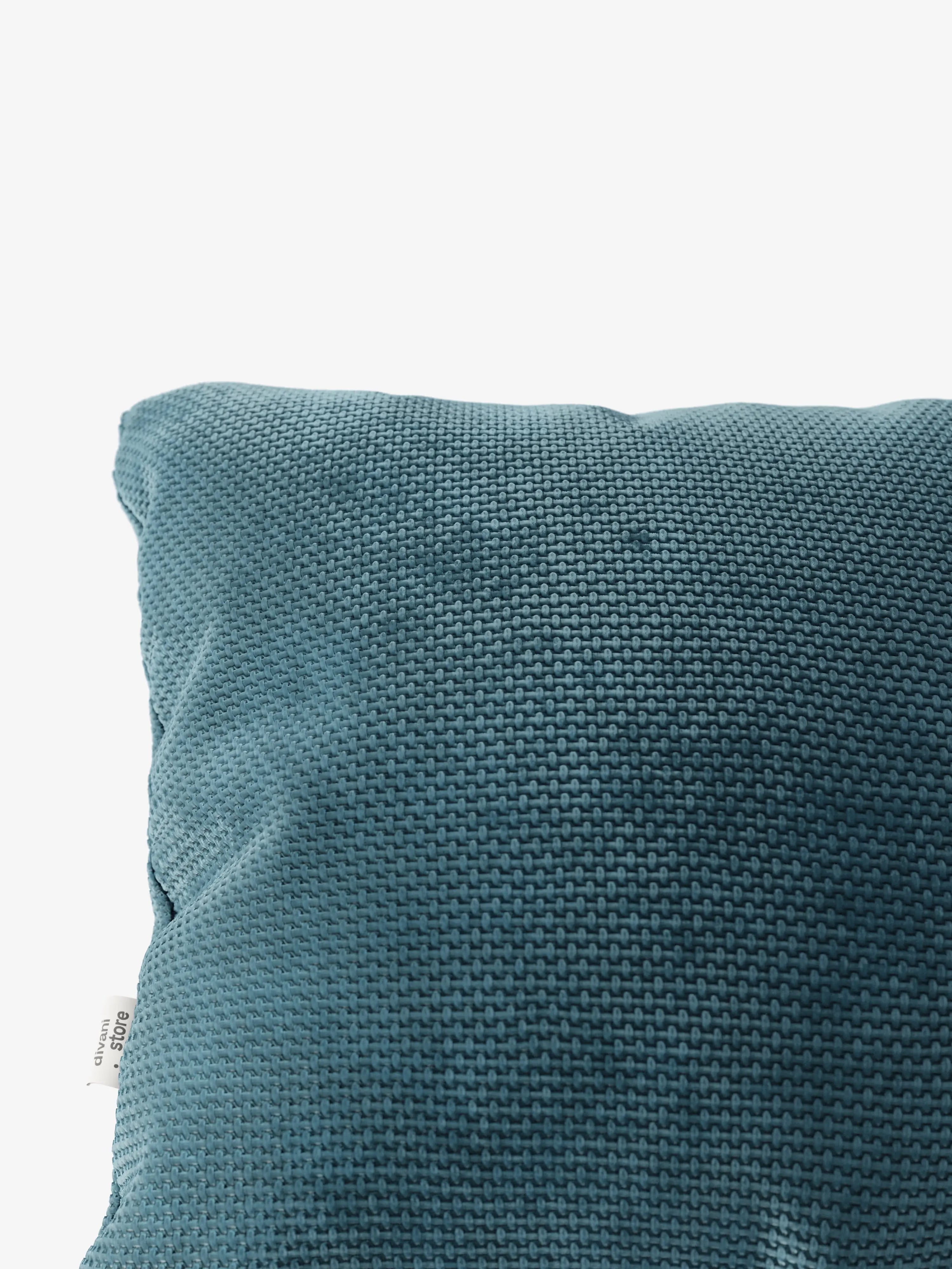 Aston Decorative square padded cushion 45x45 in water-repellent chenille fabric