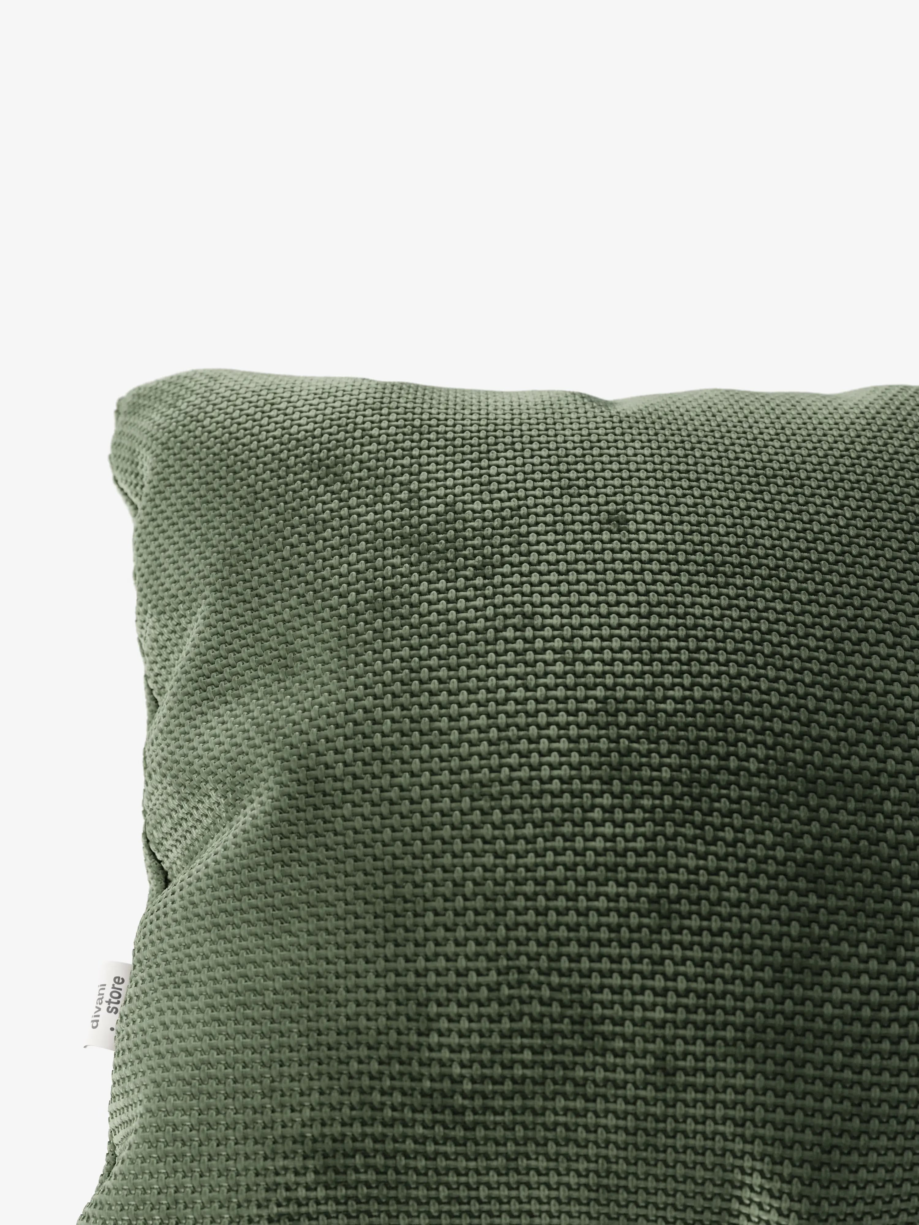 Aston Decorative square padded cushion 45x45 in water-repellent chenille fabric