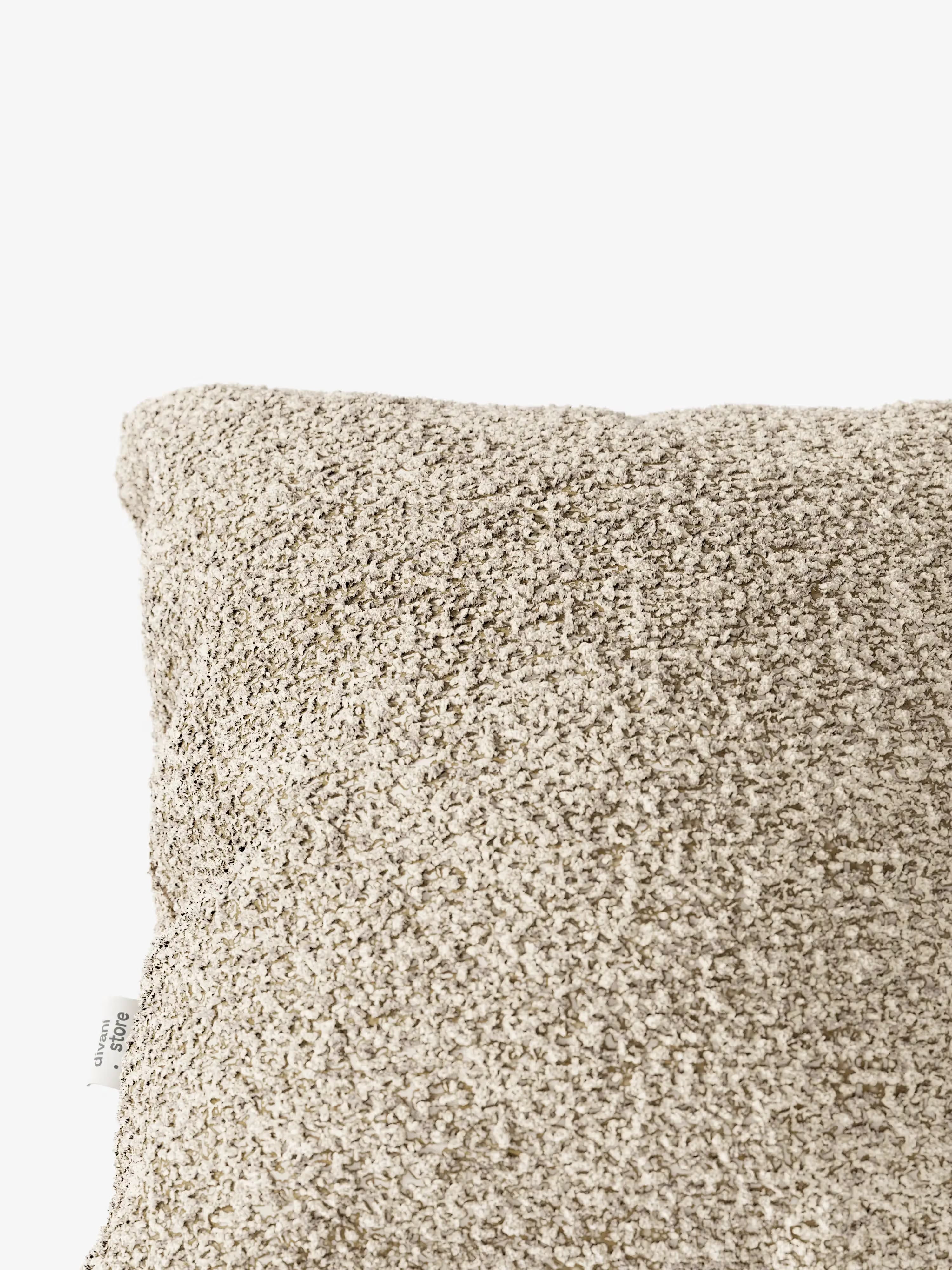 Magnolia Cuscino imbottito decorativo quadrato 45x45 in Bouclé Mélange Elegante e Materico