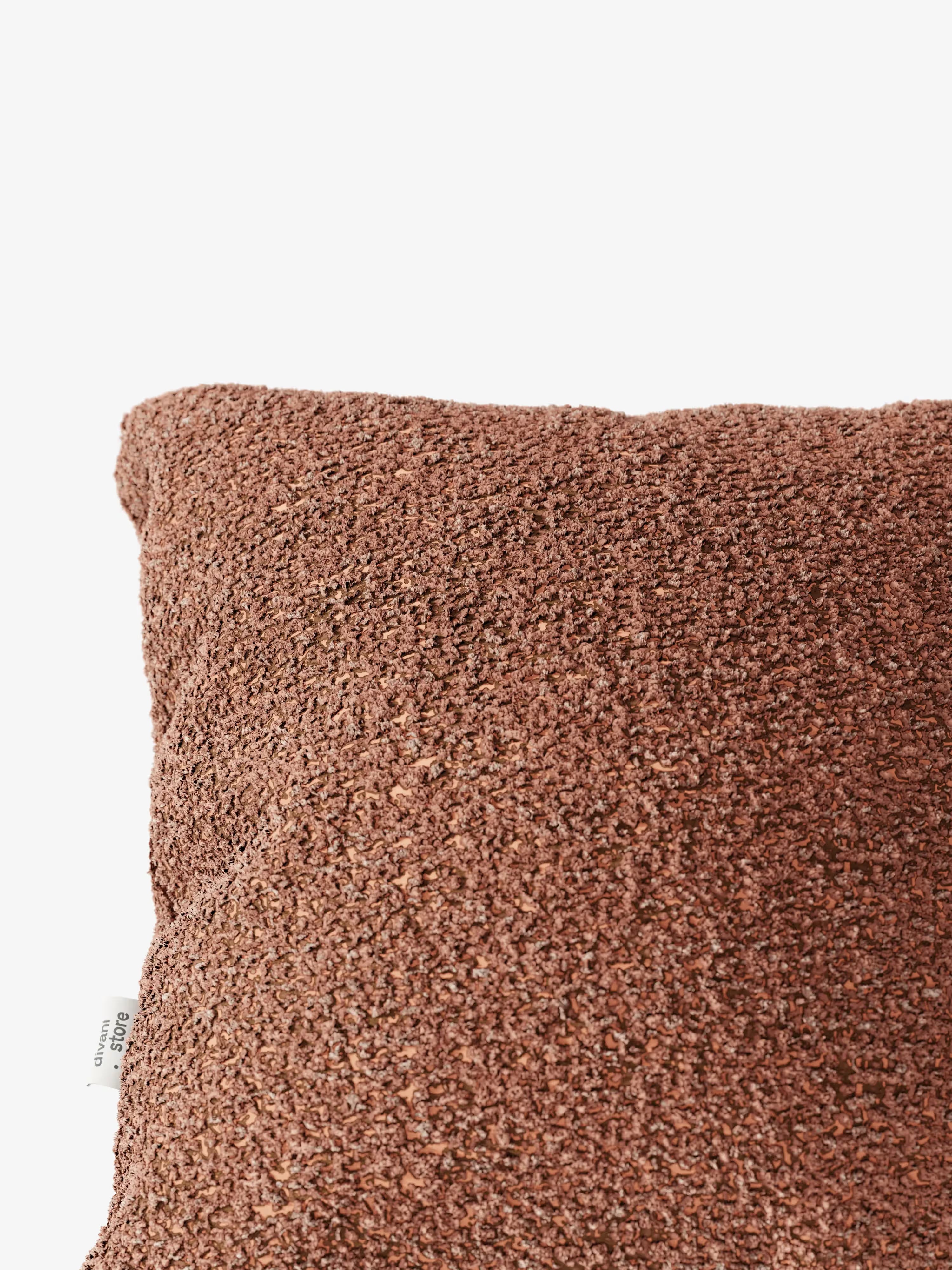 Magnolia Cuscino imbottito decorativo quadrato 45x45 in Bouclé Mélange Elegante e Materico
