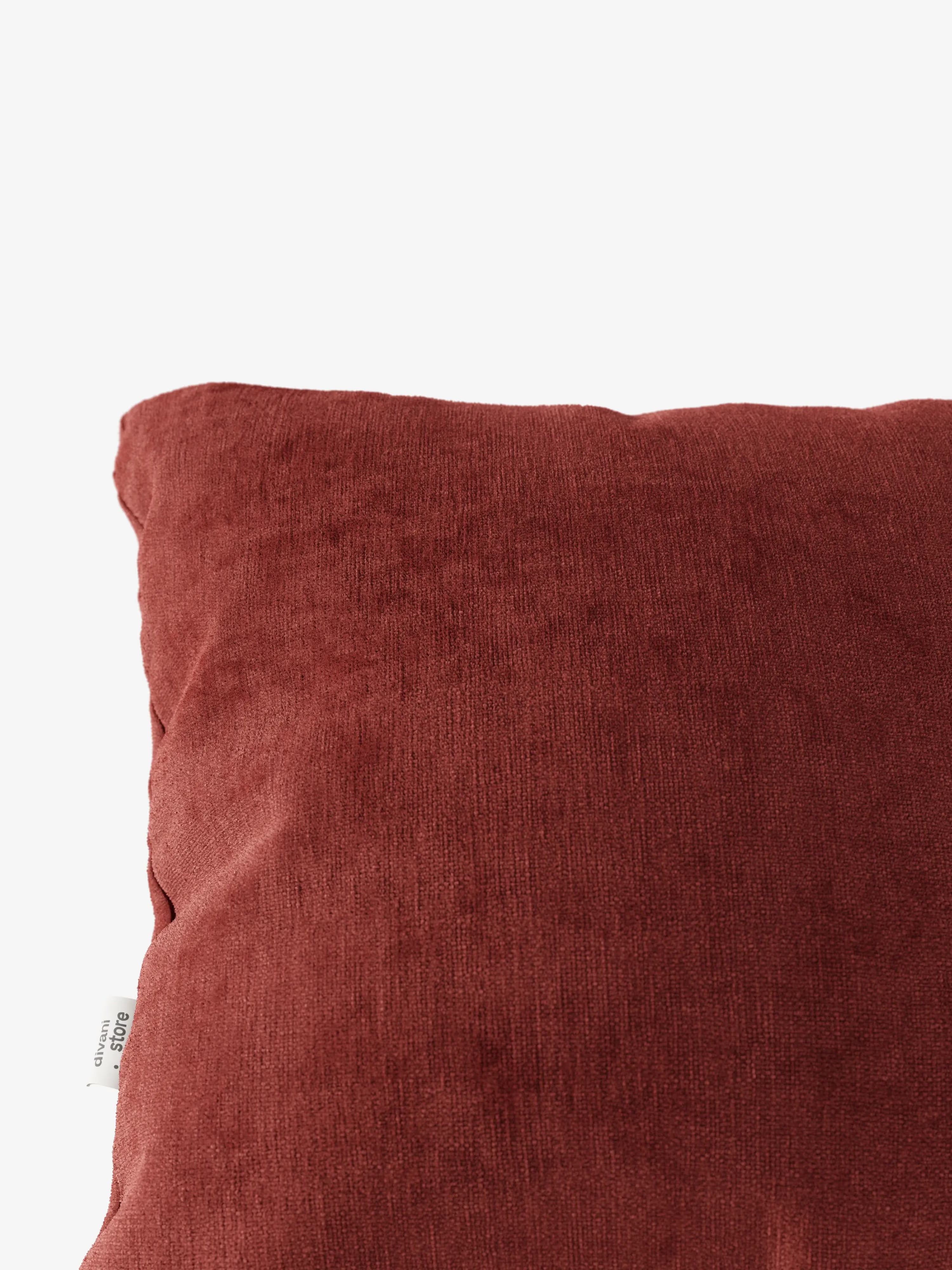 Bolero decorative square padded cushion 45x45 cm in stain-resistant velvet-effect fabric