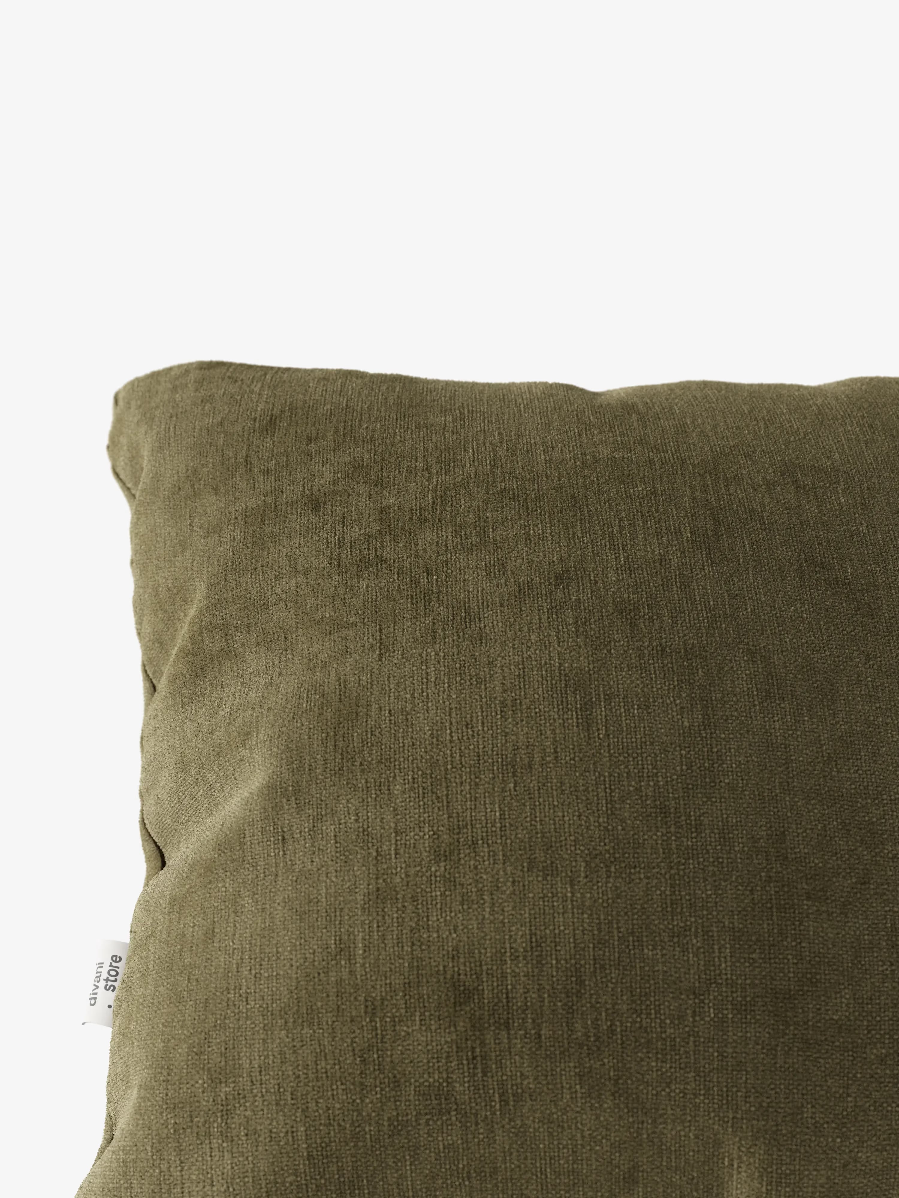 Bolero decorative square padded cushion 45x45 cm in stain-resistant velvet-effect fabric