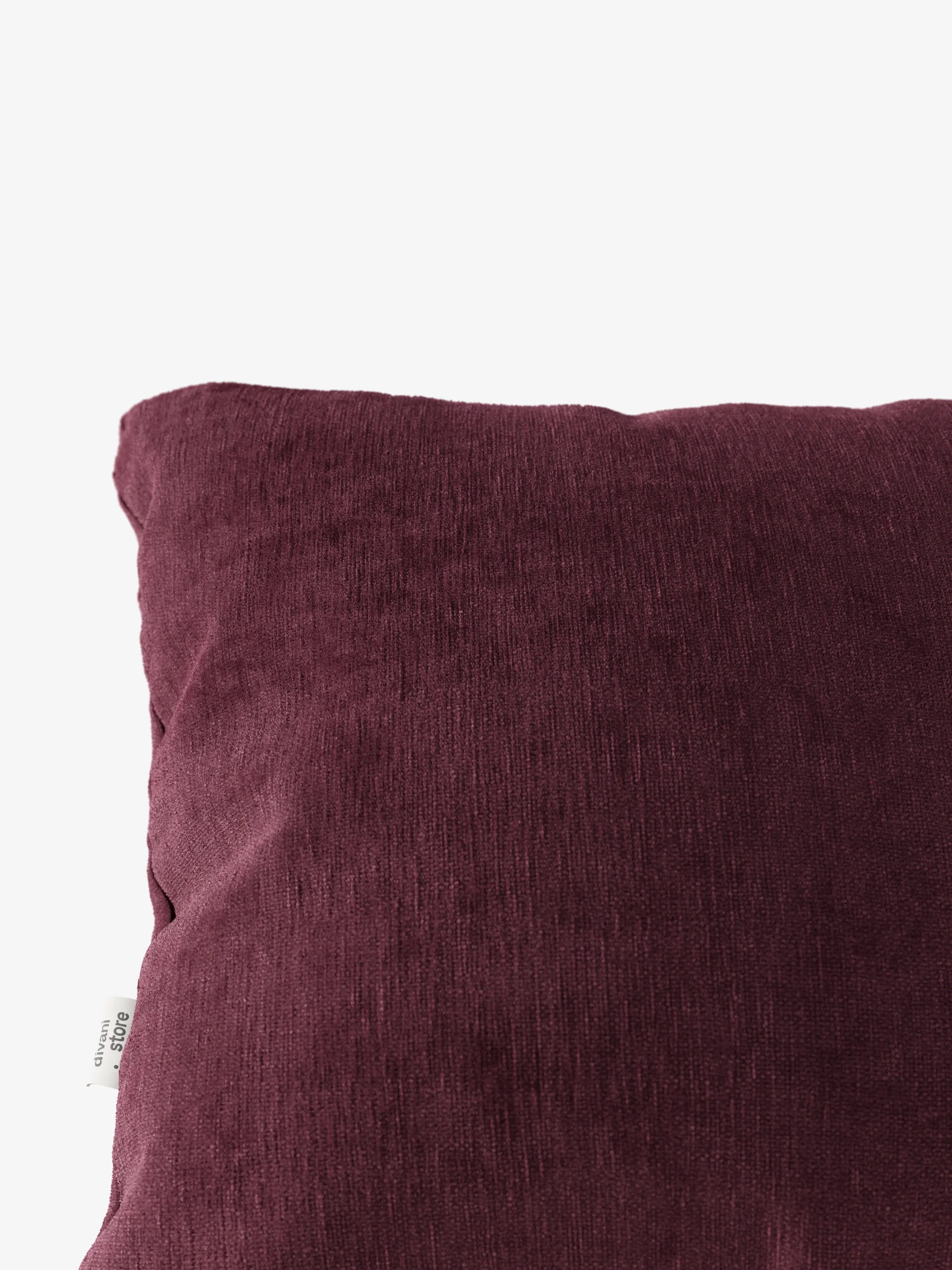 Bolero decorative square padded cushion 45x45 cm in stain-resistant velvet-effect fabric