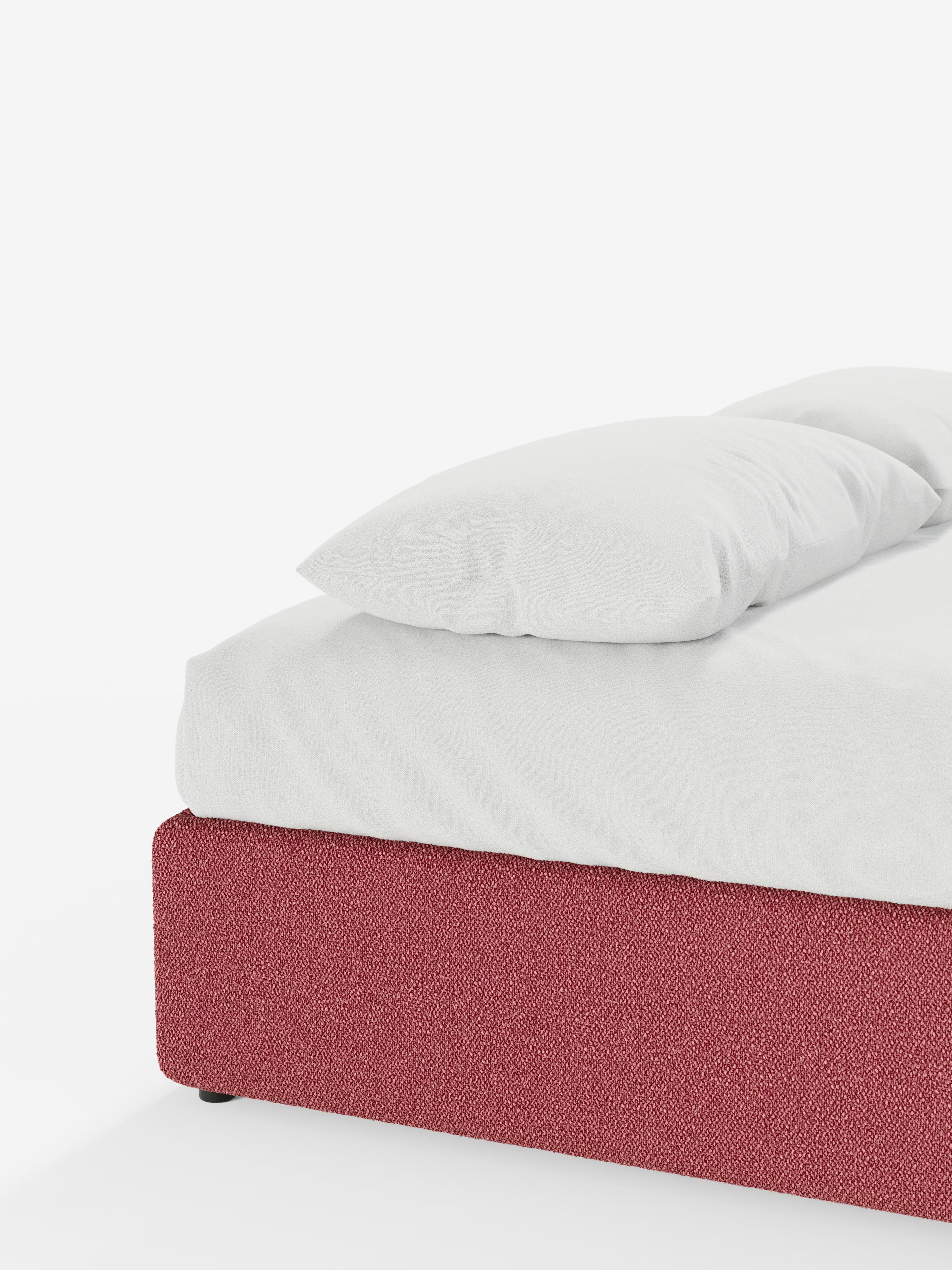 Ina Upholstered removable cover storage box spring in stain-resistant waterproof cotton-effect fabric