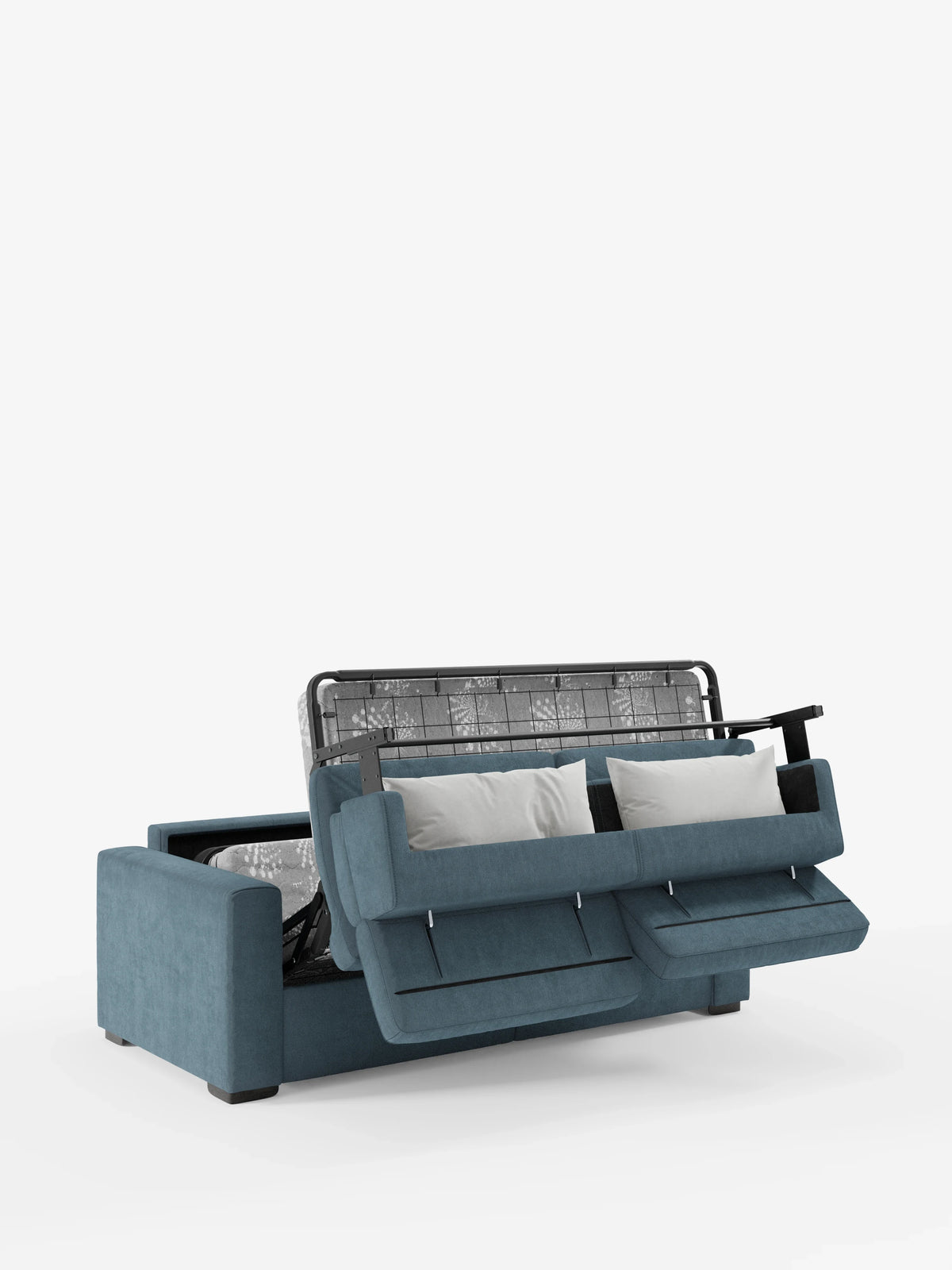 Maximus Divano letto 3 posti e materasso ALTO 20 cm - Poggiatesta reclinabili in tessuto smacchiabile Oeko-Tex