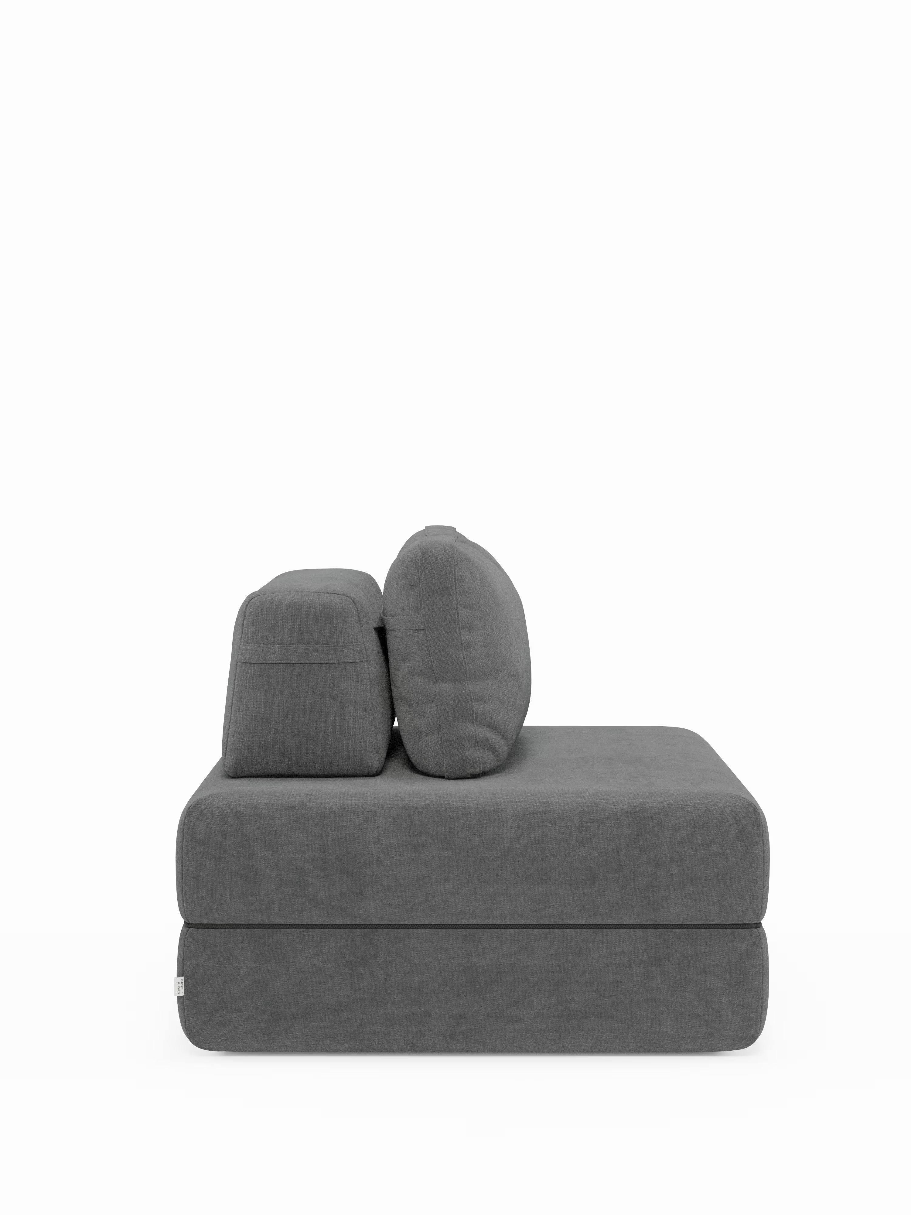 Rift Poltrona letto moderna in tessuto smacchiabile – materasso 22 cm con memory e schienale mobile
