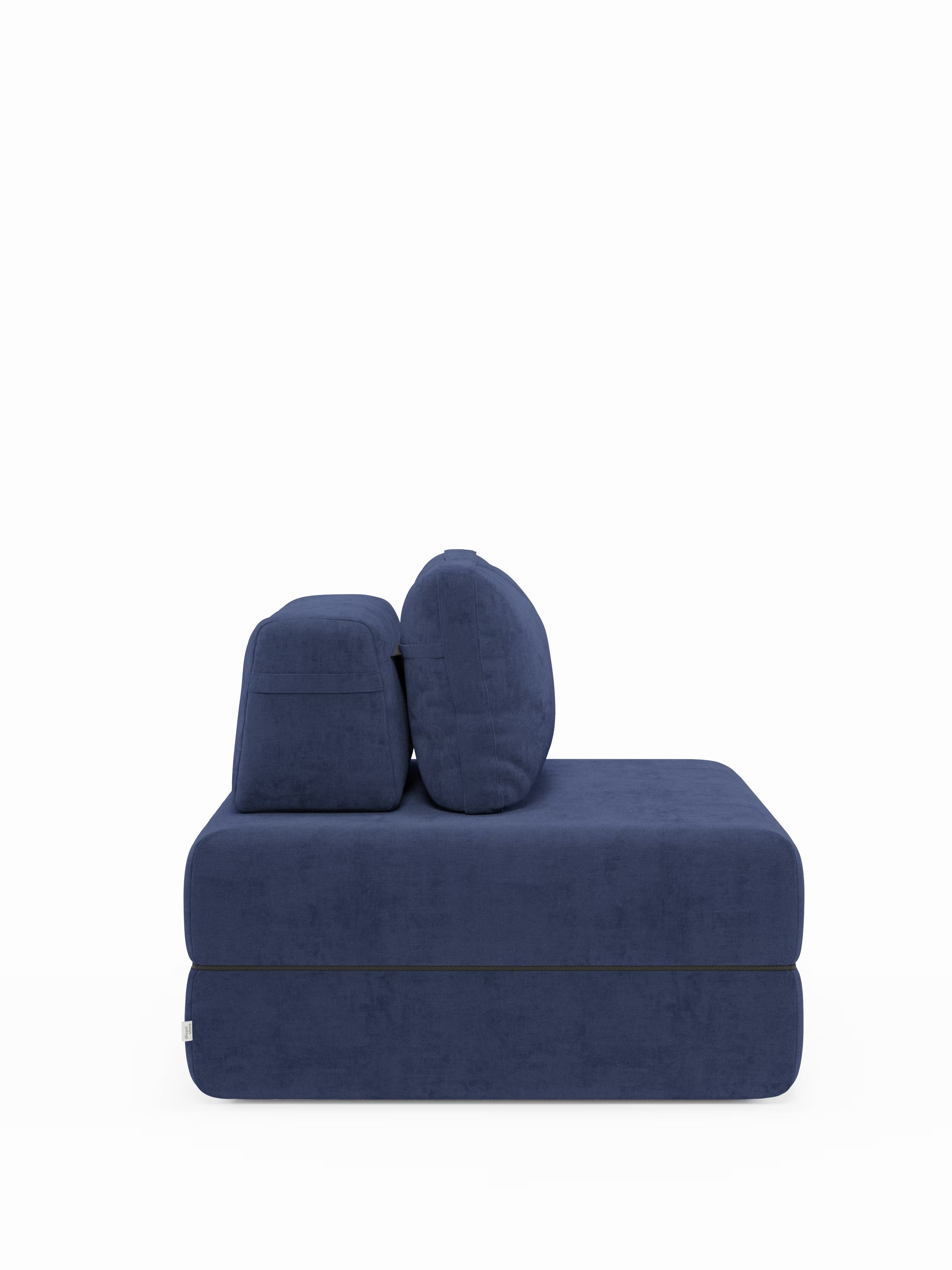 Rift Poltrona letto moderna in tessuto smacchiabile – materasso 22 cm con memory e schienale mobile