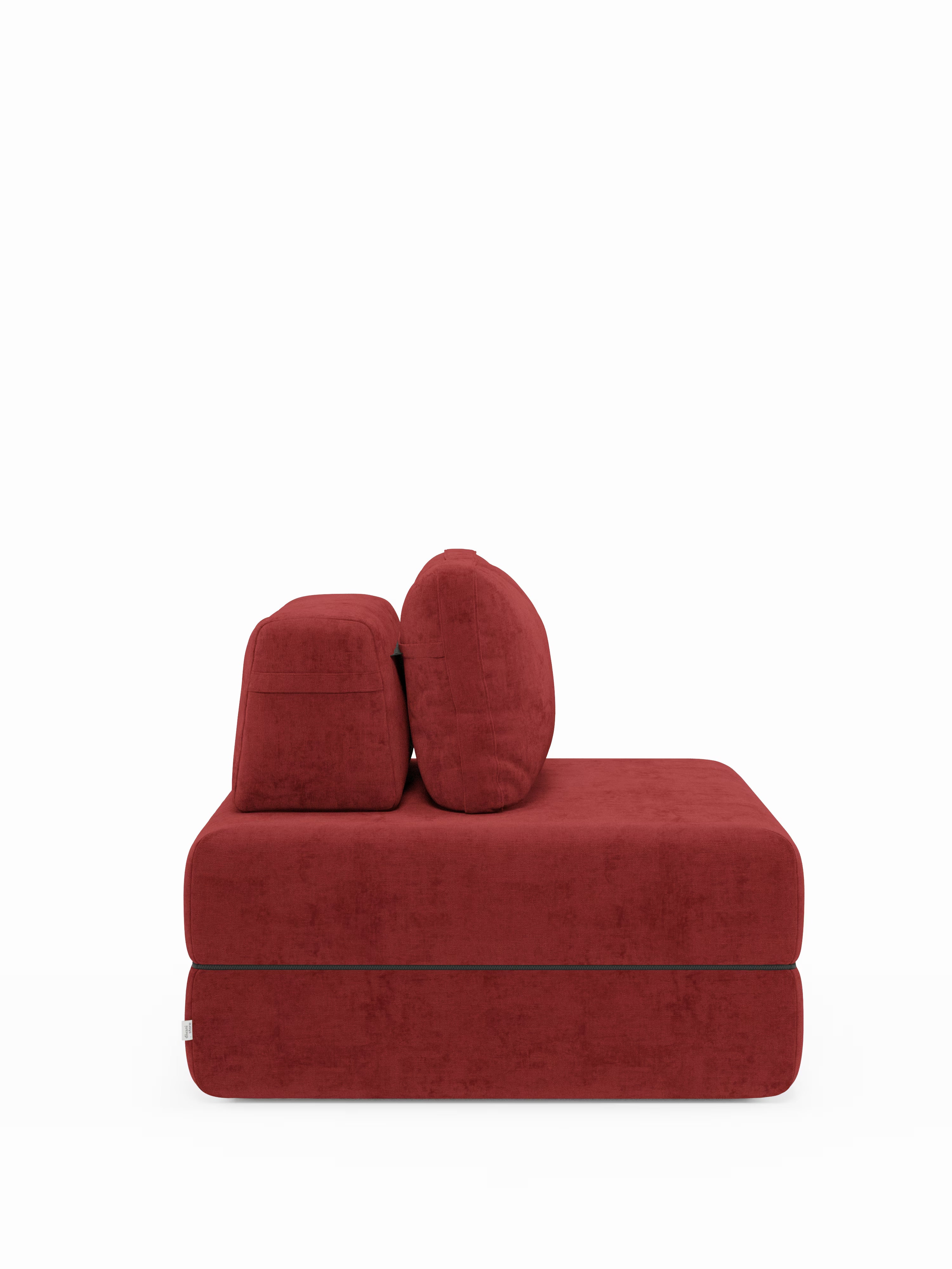 Rift Poltrona letto moderna in tessuto smacchiabile – materasso 22 cm con memory e schienale mobile