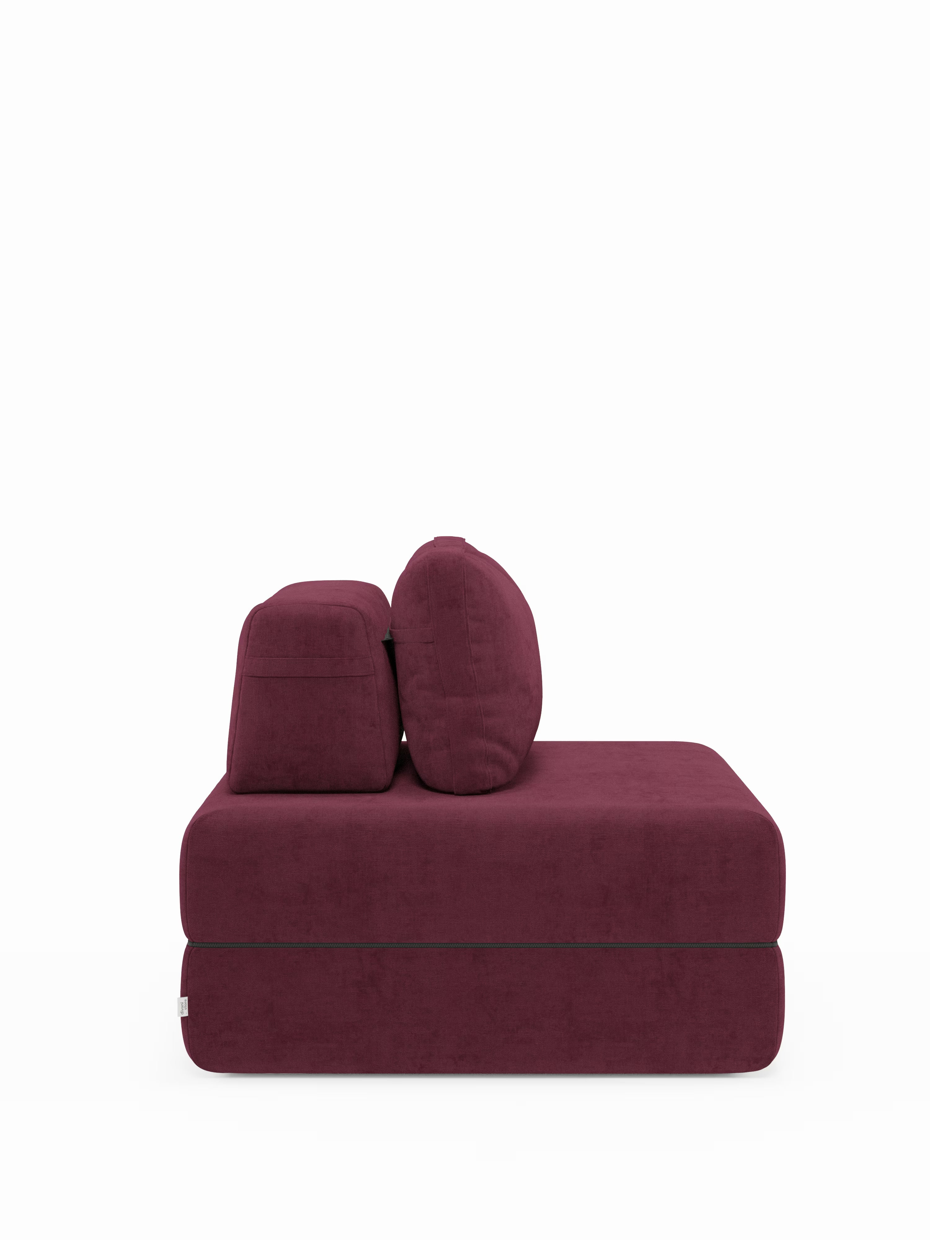 Rift Poltrona letto moderna in tessuto smacchiabile – materasso 22 cm con memory e schienale mobile