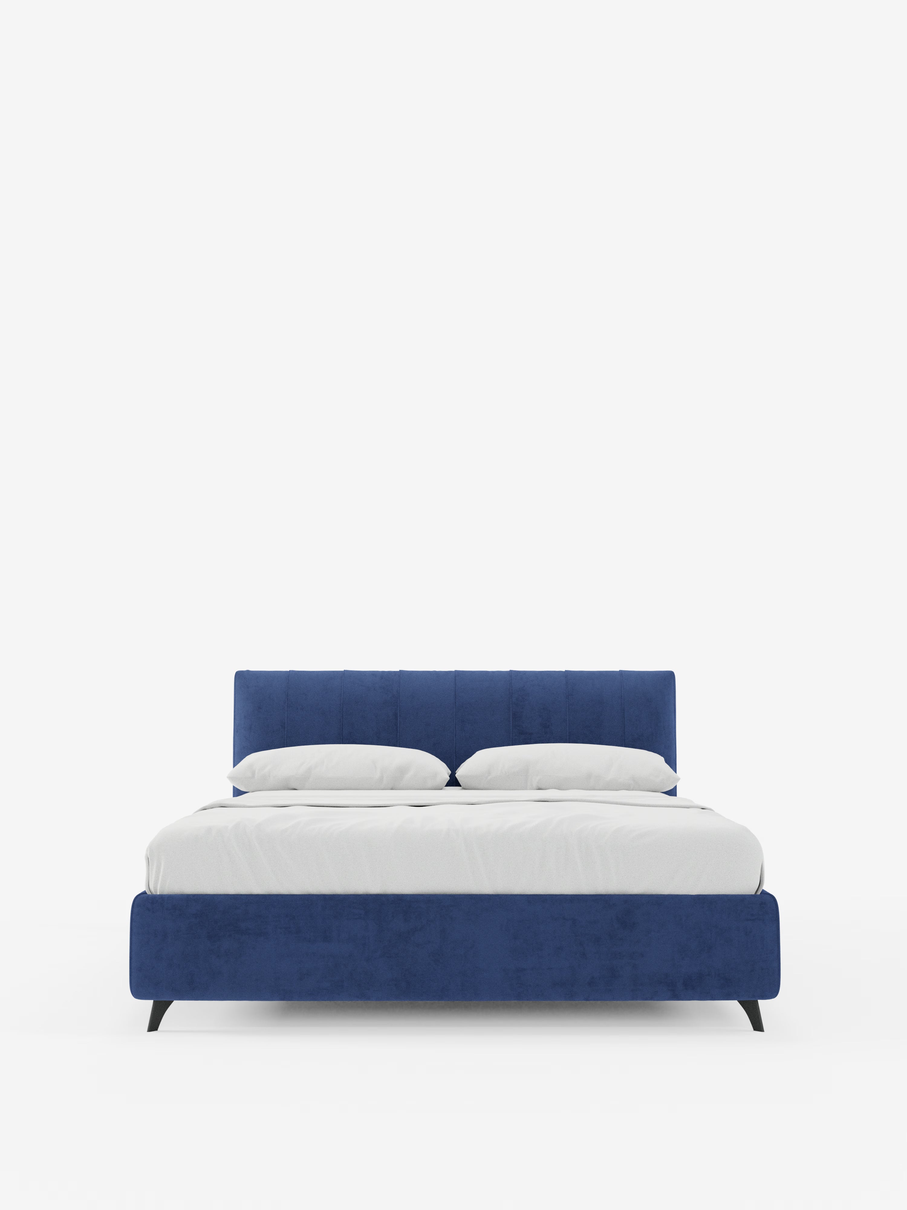 Bogart Modern double storage bed in stain-resistant microfiber, removable cover, and spacious compartment