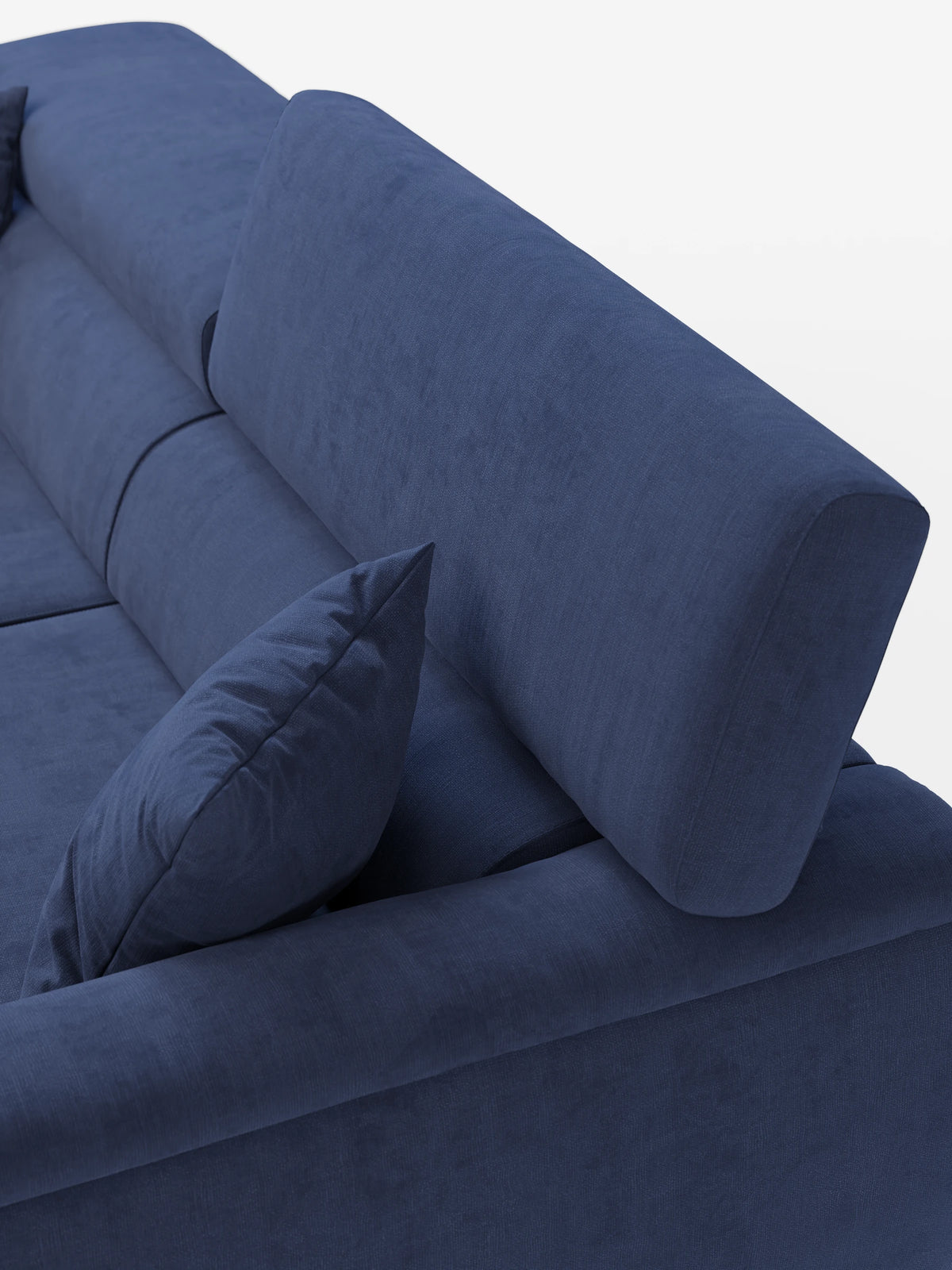 Caravaggio Sofa für 2 oder 3 Personen mit ausziehbaren Sitzen und verstellbaren Kopfstützen aus fleckenabweisendem Stoff