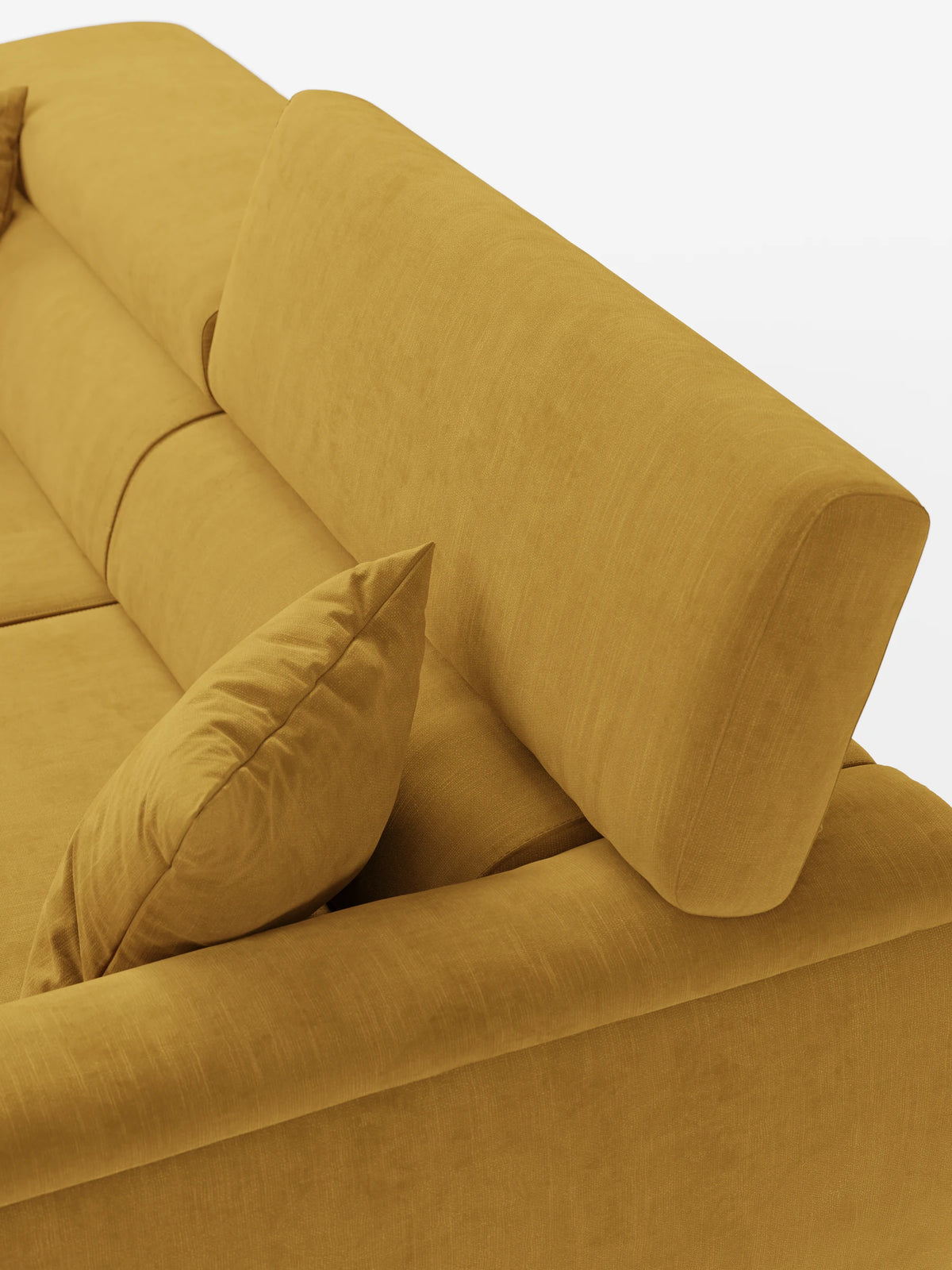 Caravaggio Sofa für 2 oder 3 Personen mit ausziehbaren Sitzen und verstellbaren Kopfstützen aus fleckenabweisendem Stoff