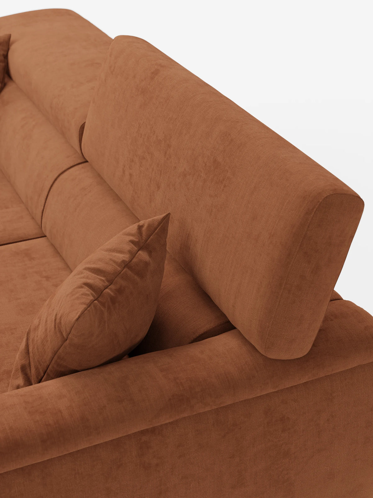 Caravaggio Sofa für 2 oder 3 Personen mit ausziehbaren Sitzen und verstellbaren Kopfstützen aus fleckenabweisendem Stoff