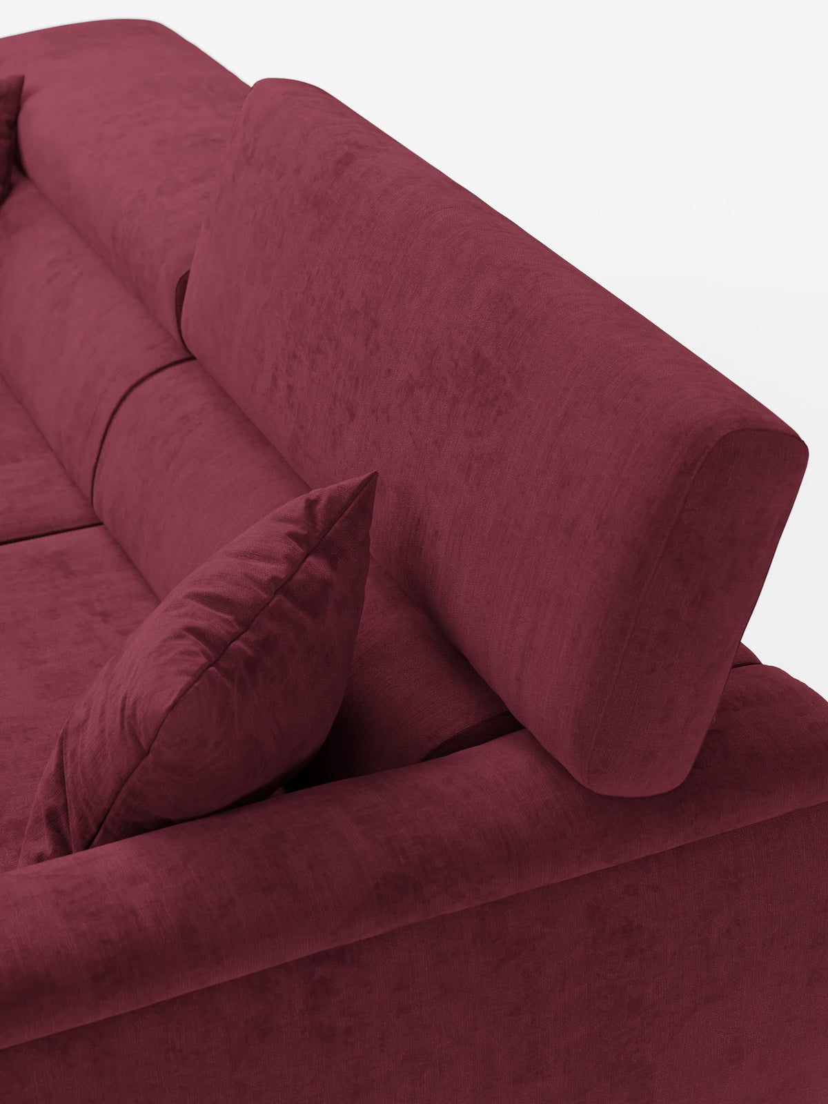 Caravaggio Sofa für 2 oder 3 Personen mit ausziehbaren Sitzen und verstellbaren Kopfstützen aus fleckenabweisendem Stoff