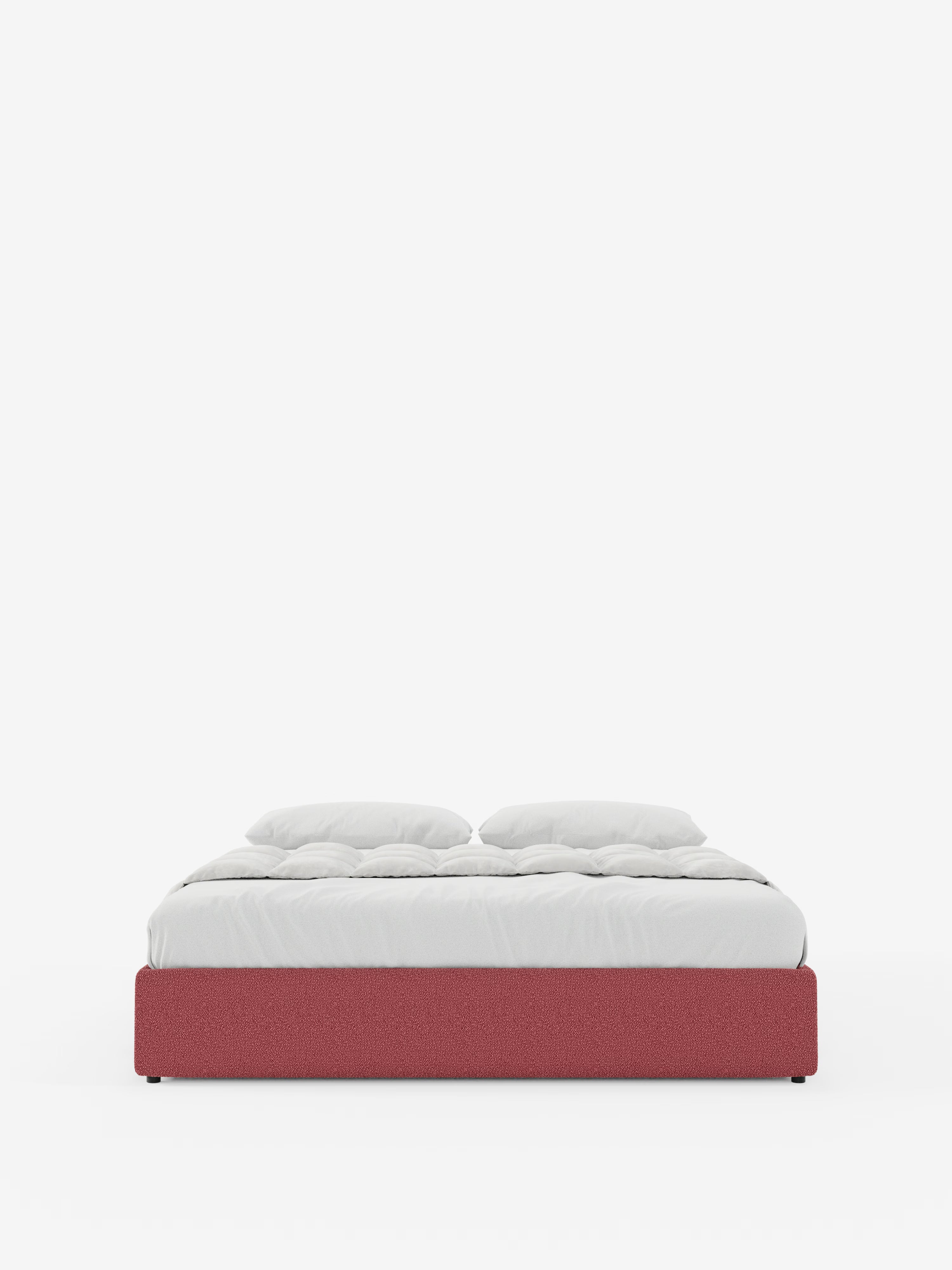 Ina Upholstered removable cover storage box spring in stain-resistant waterproof cotton-effect fabric