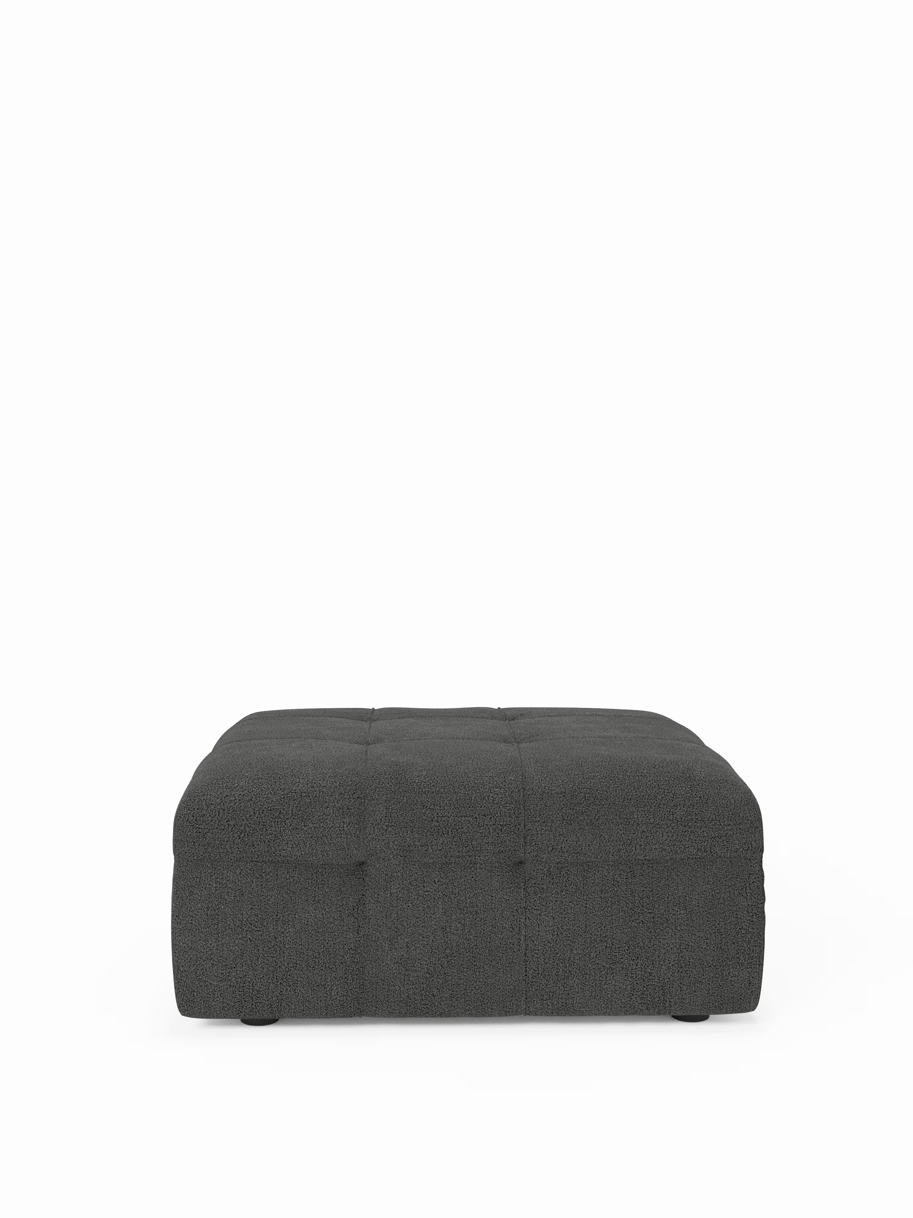 Mosaic puf moderno modular en tela bouclé antimanchas – capitoné y modular