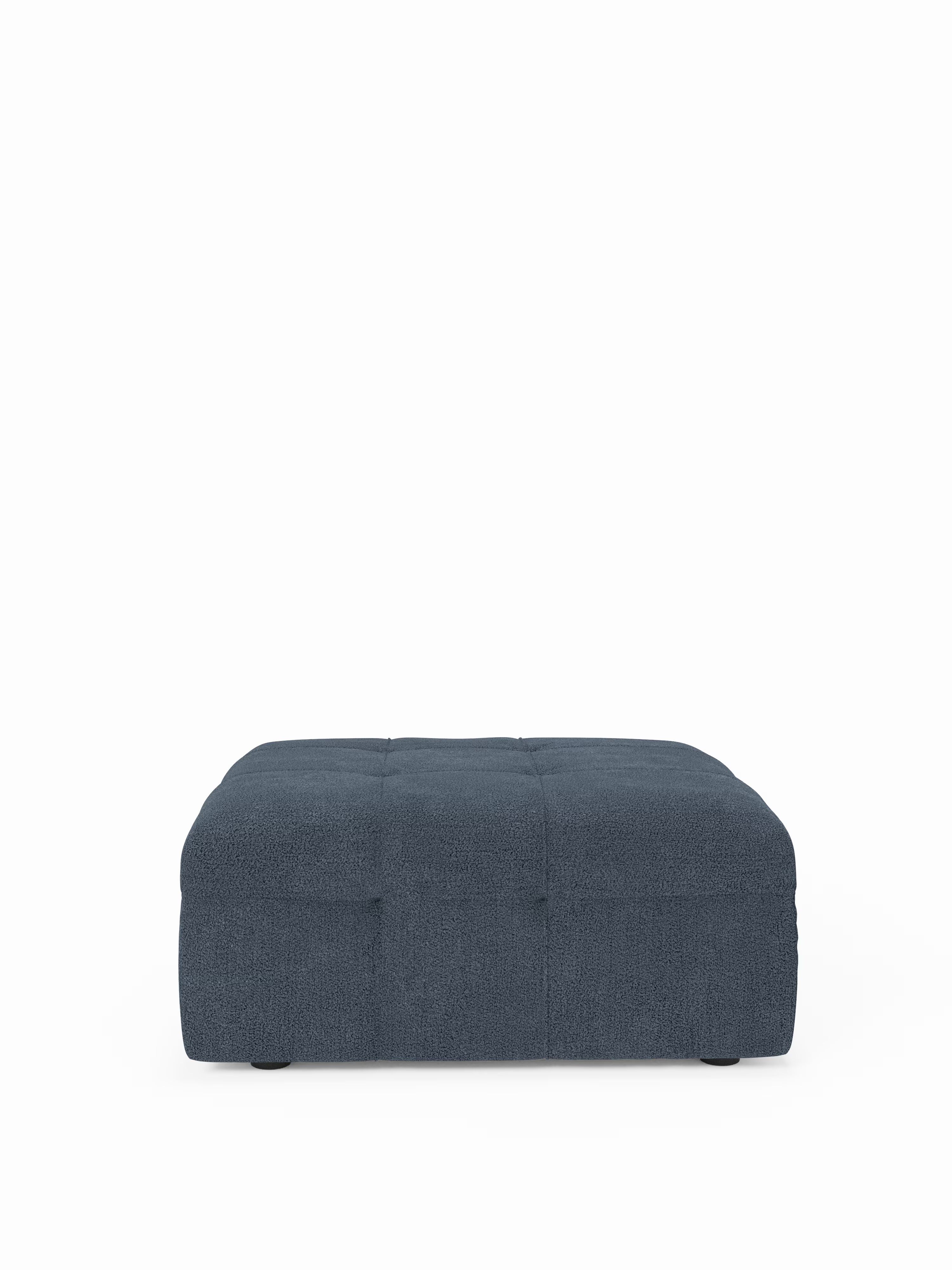 Mosaic puf moderno modular en tela bouclé antimanchas – capitoné y modular
