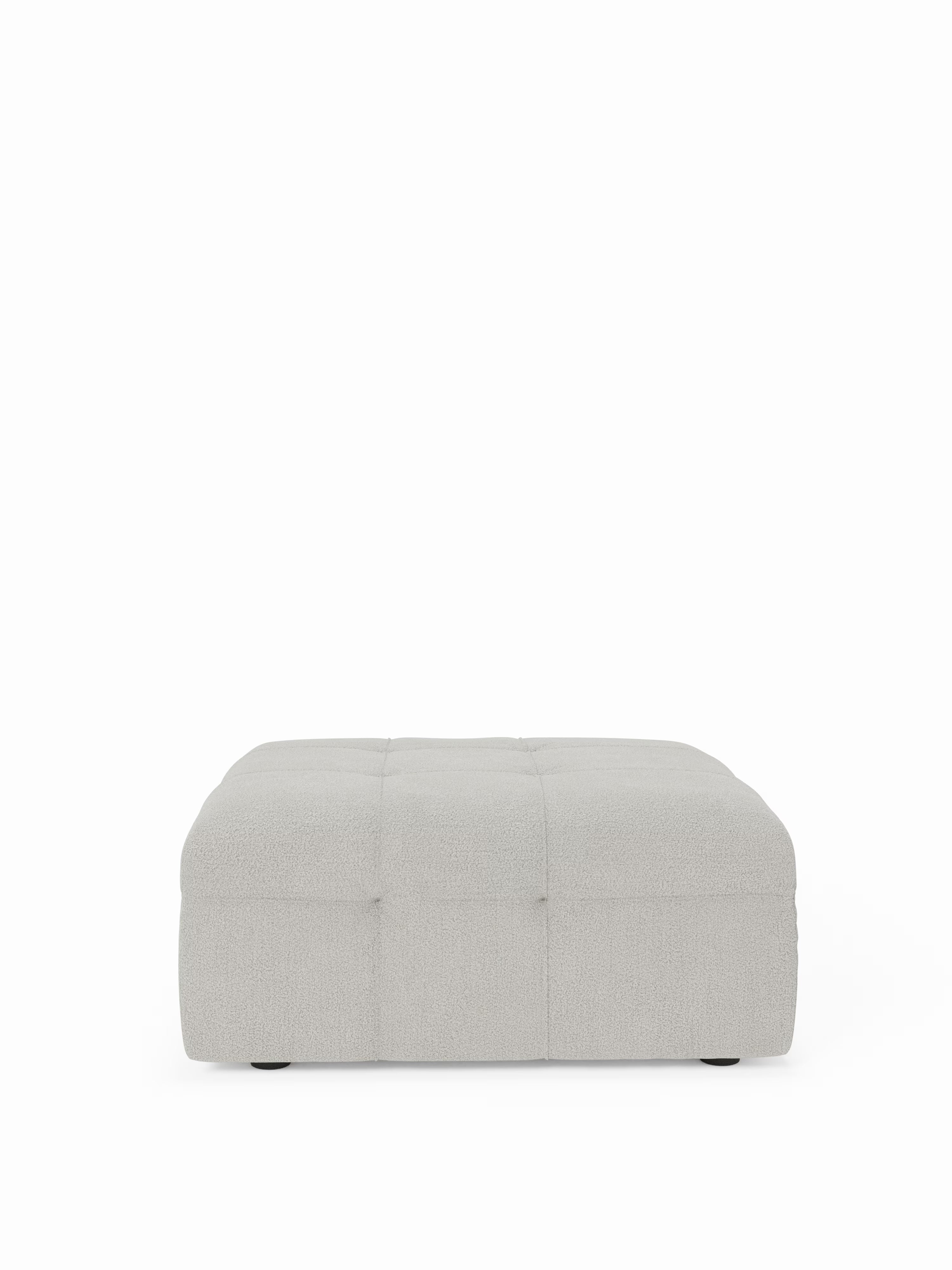 Mosaic puf moderno modular en tela bouclé antimanchas – capitoné y modular