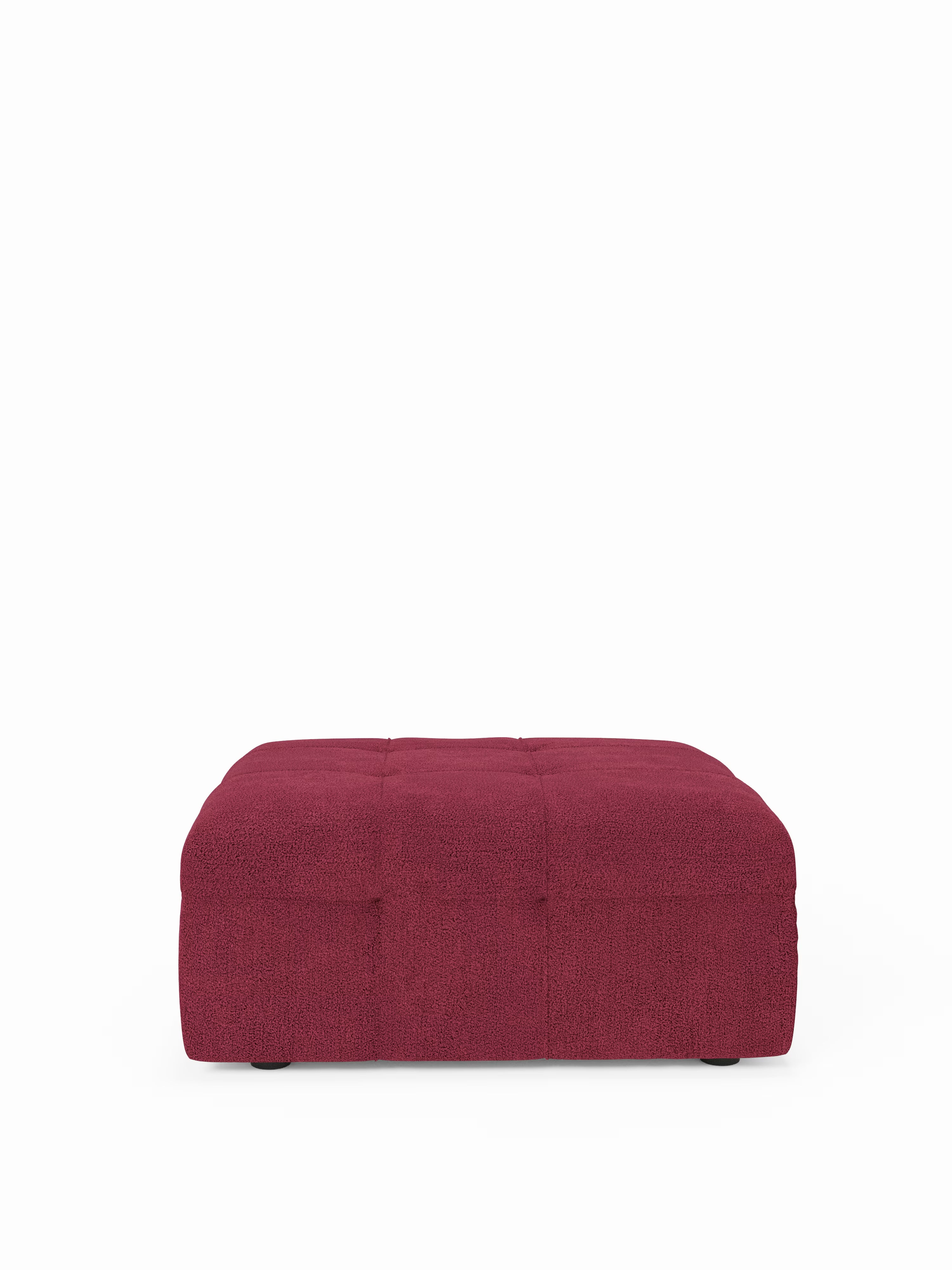 Mosaic puf moderno modular en tela bouclé antimanchas – capitoné y modular