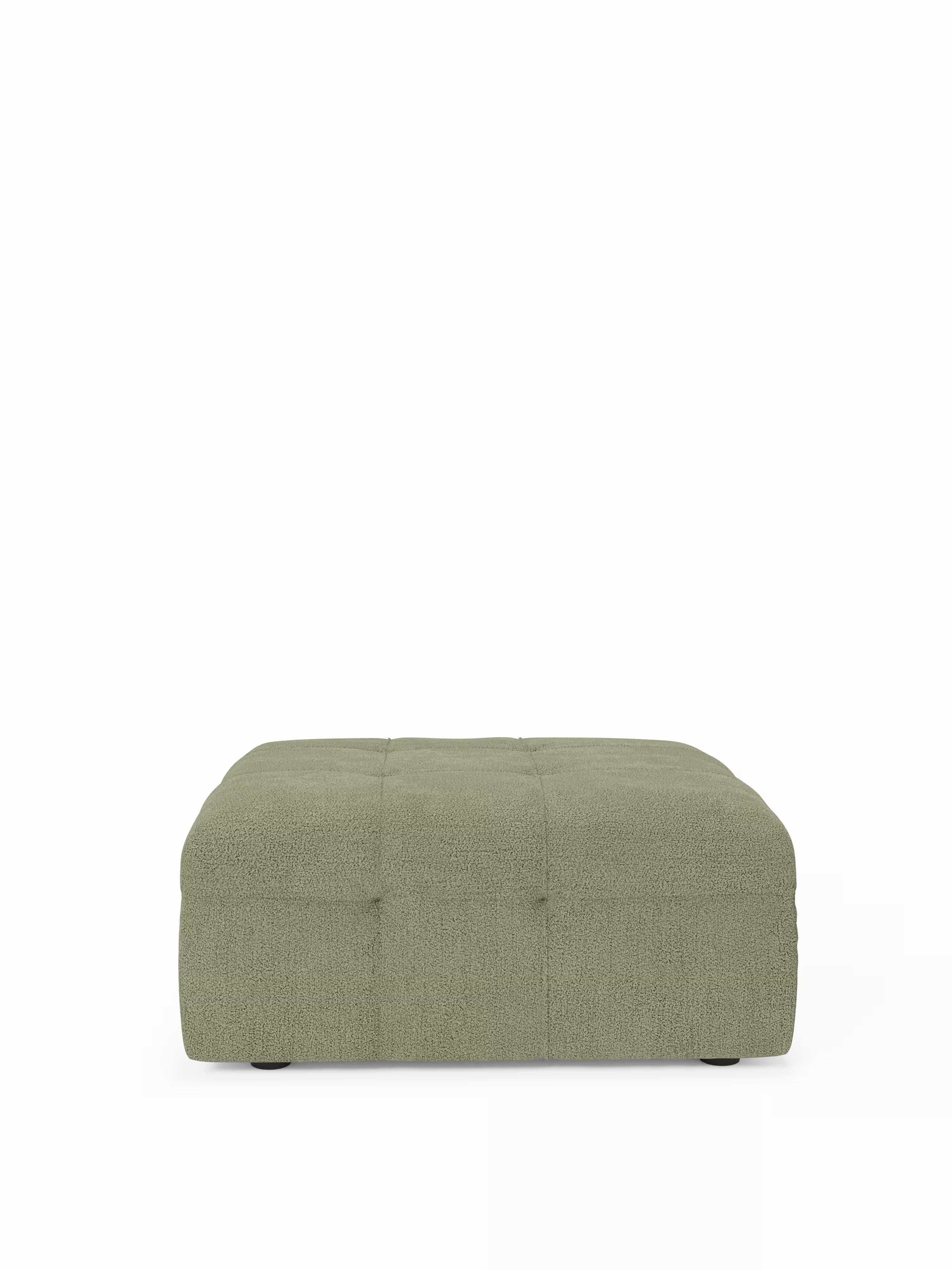 Mosaic puf moderno modular en tela bouclé antimanchas – capitoné y modular
