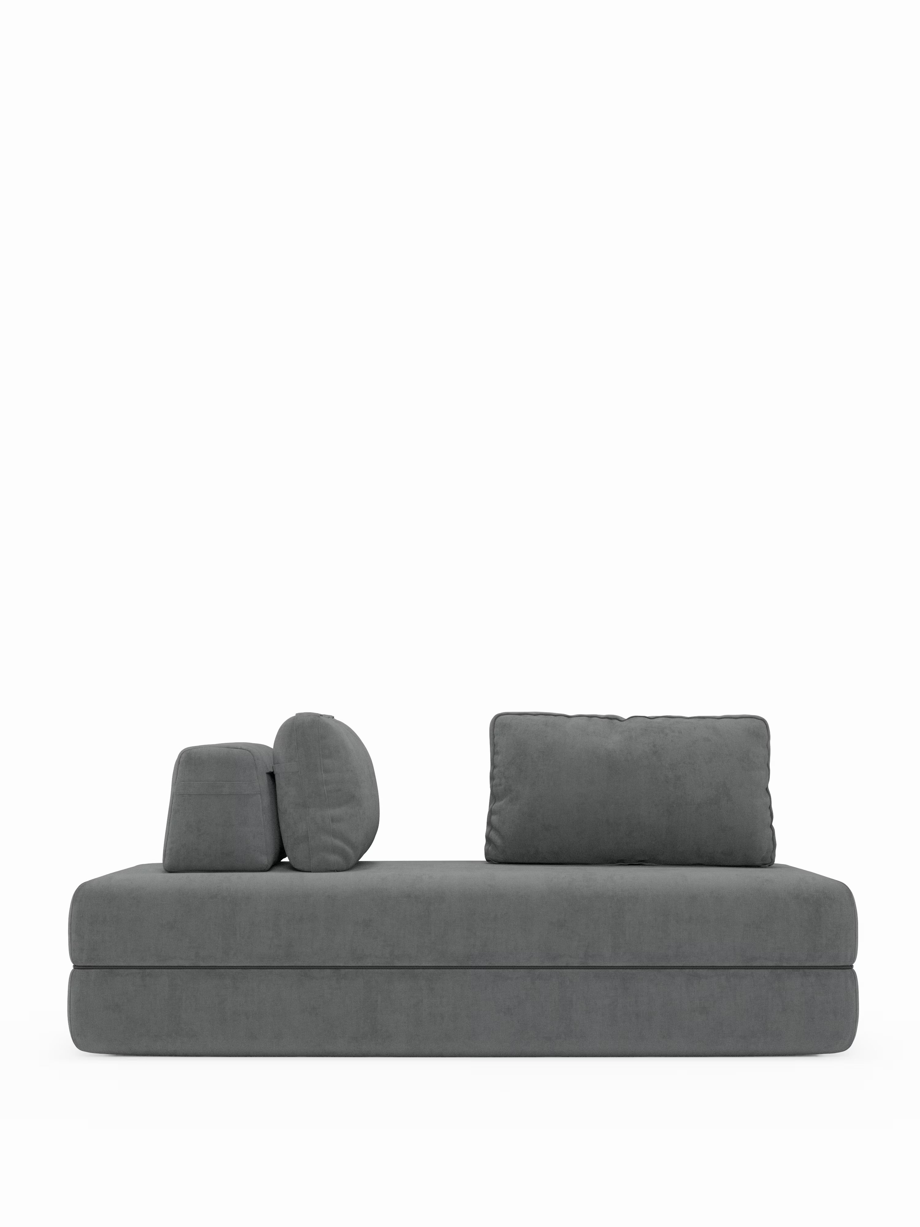 Rift Divano letto matrimoniale 3 posti moderno in tessuto smacchiabile – materasso 22 cm memory e schienali mobili