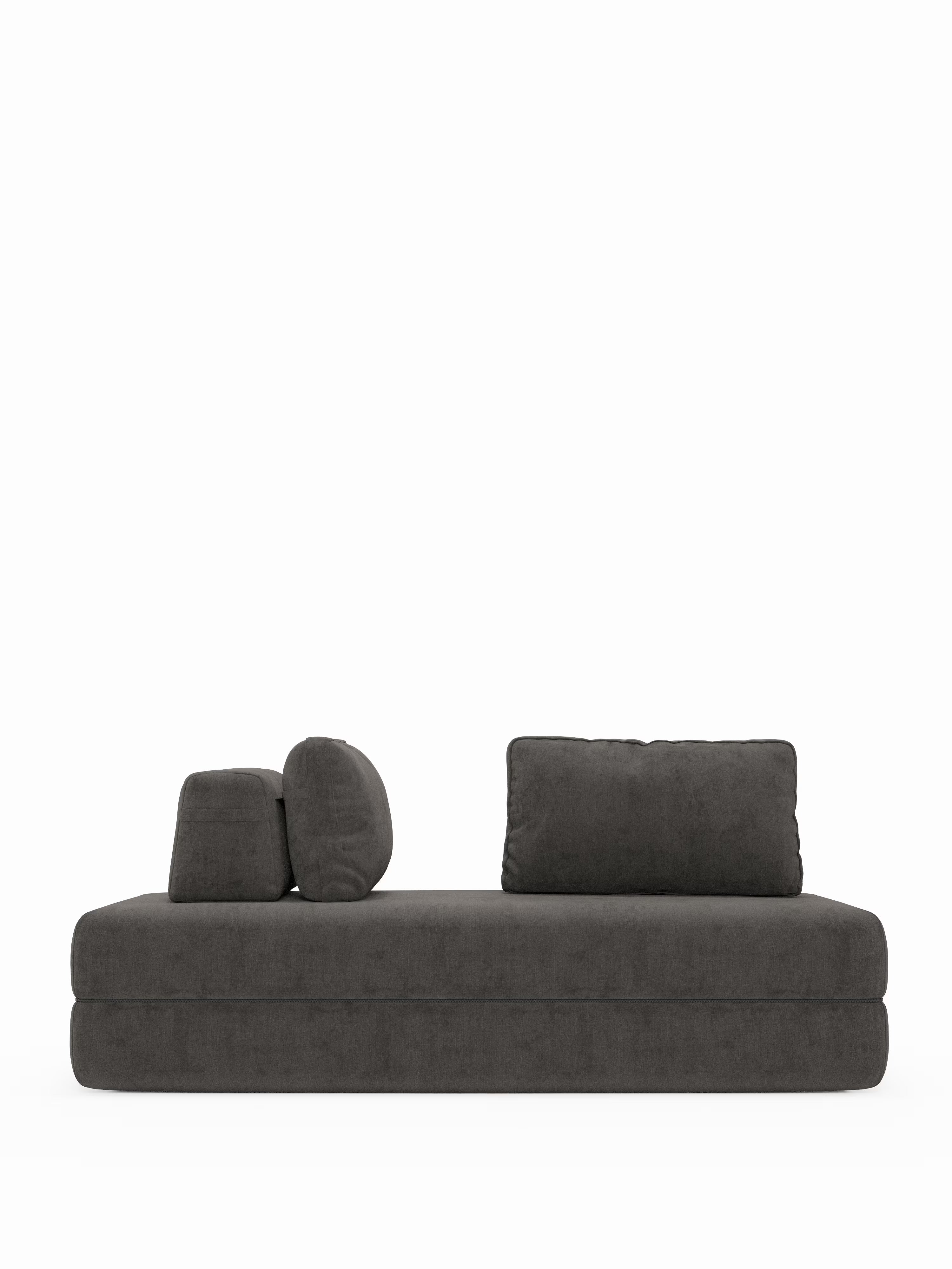 Rift Divano letto matrimoniale 3 posti moderno in tessuto smacchiabile – materasso 22 cm memory e schienali mobili