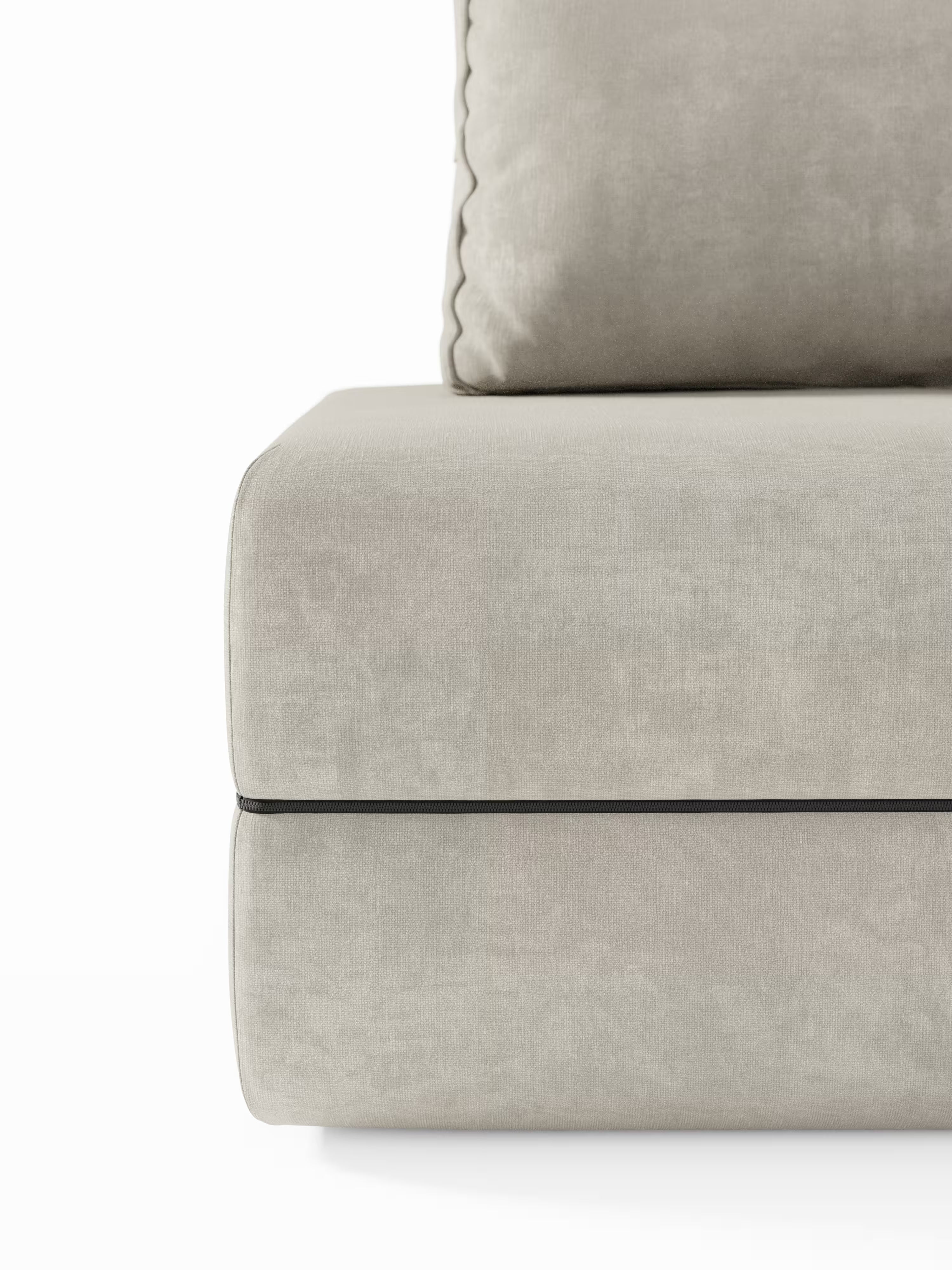 Rift Poltrona letto moderna in tessuto smacchiabile – materasso 22 cm con memory e schienale mobile