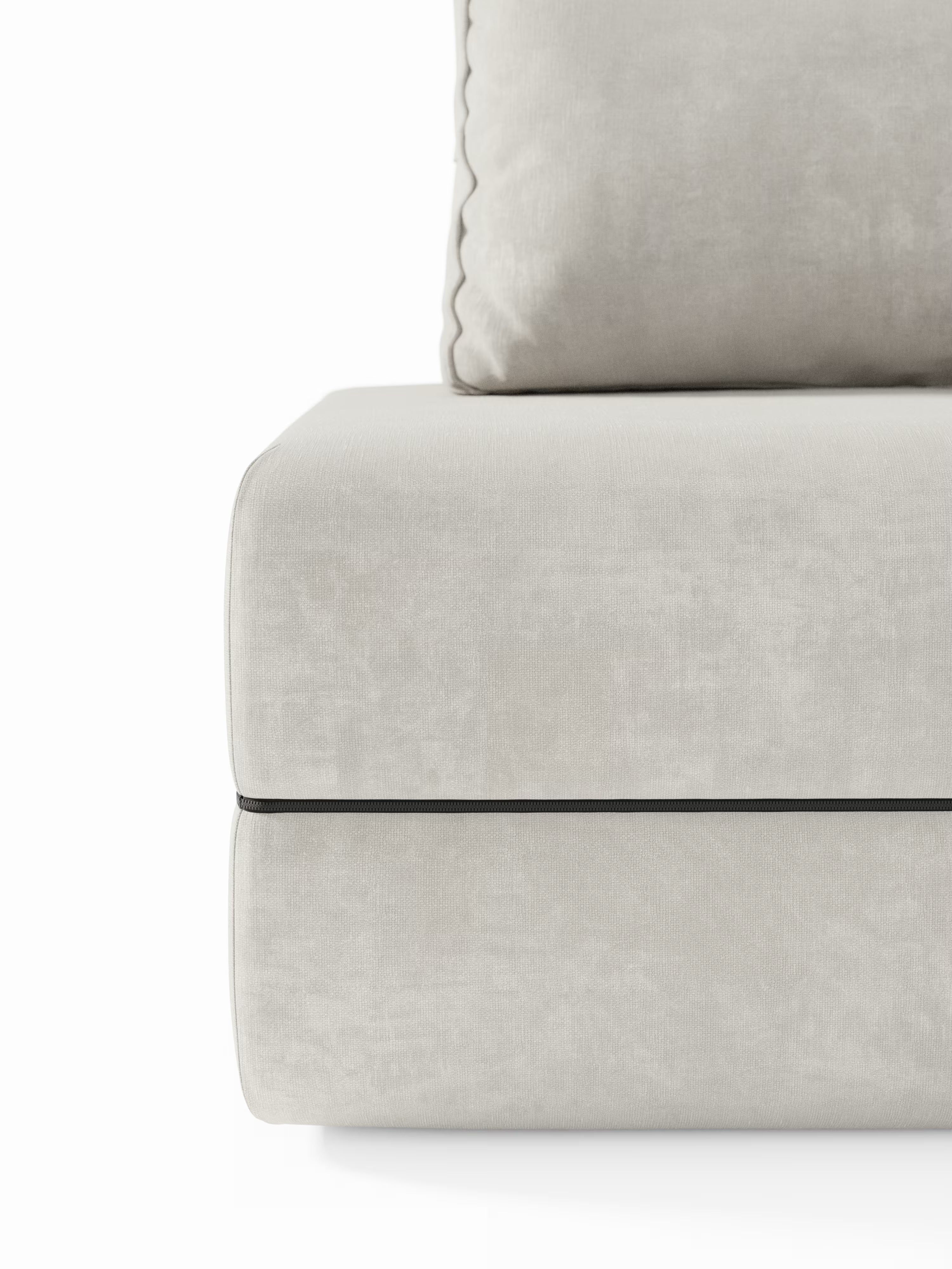 Rift Poltrona letto moderna in tessuto smacchiabile – materasso 22 cm con memory e schienale mobile