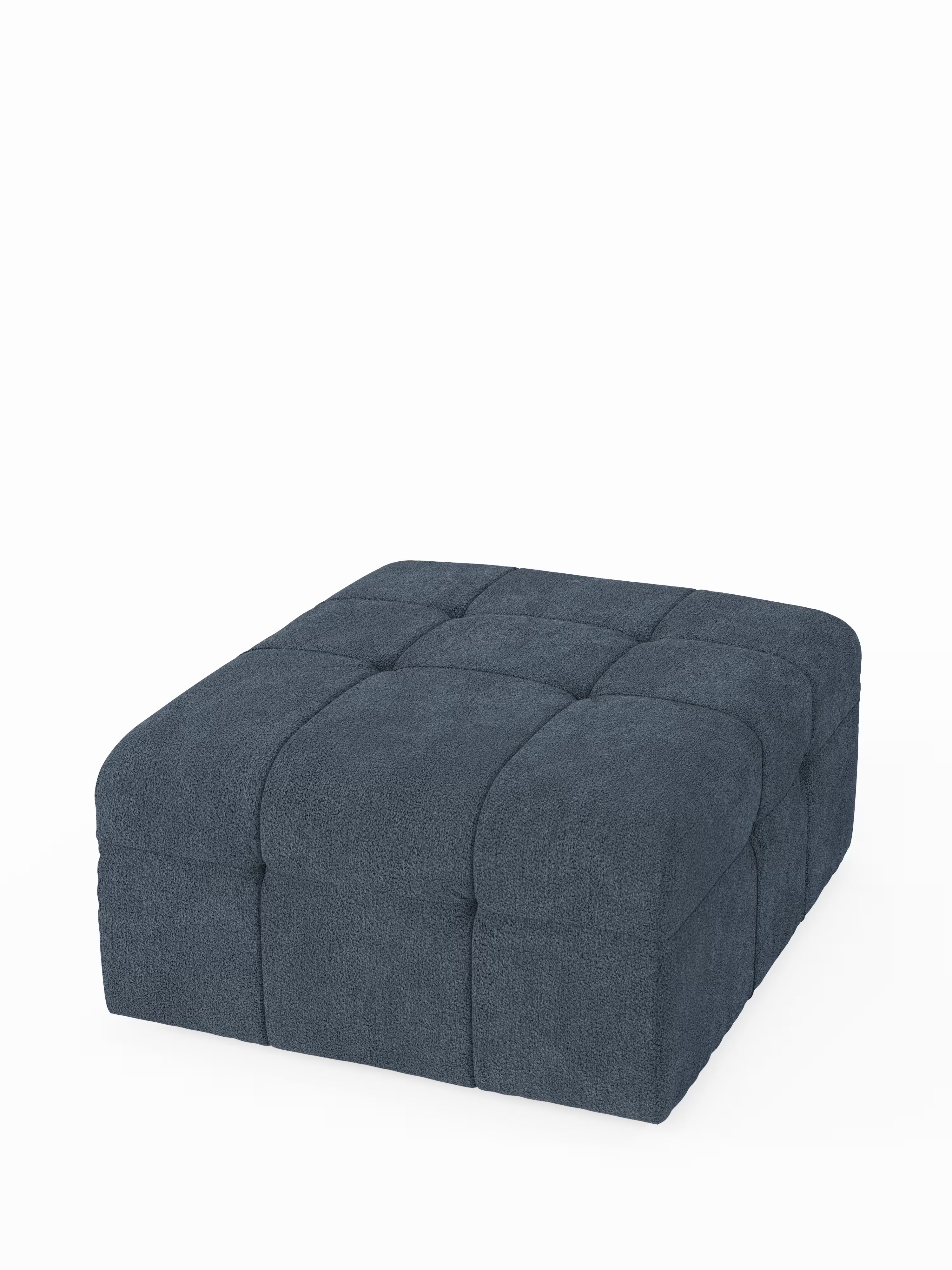 Mosaic puf moderno modular en tela bouclé antimanchas – capitoné y modular