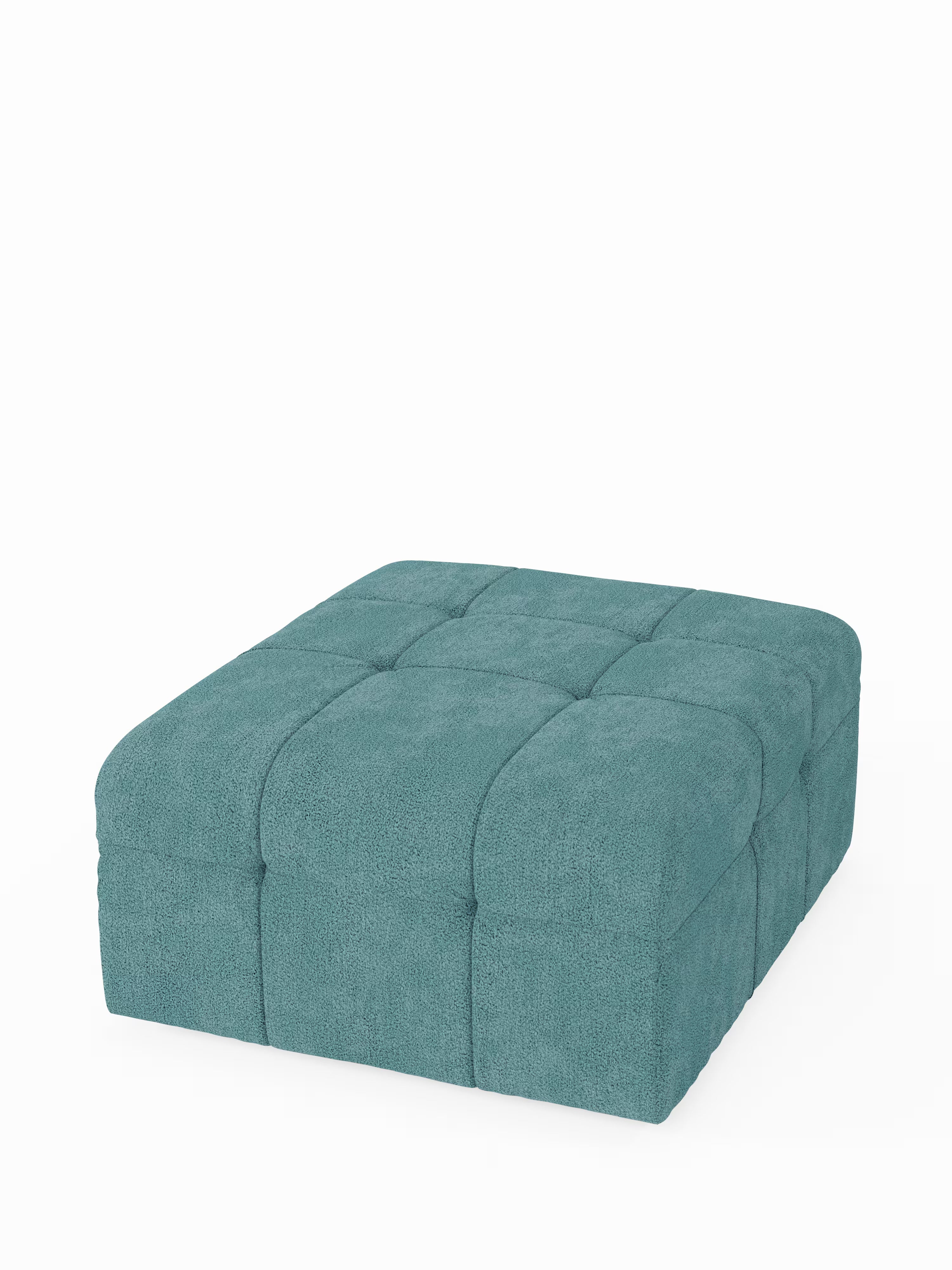 Mosaic puf moderno modular en tela bouclé antimanchas – capitoné y modular