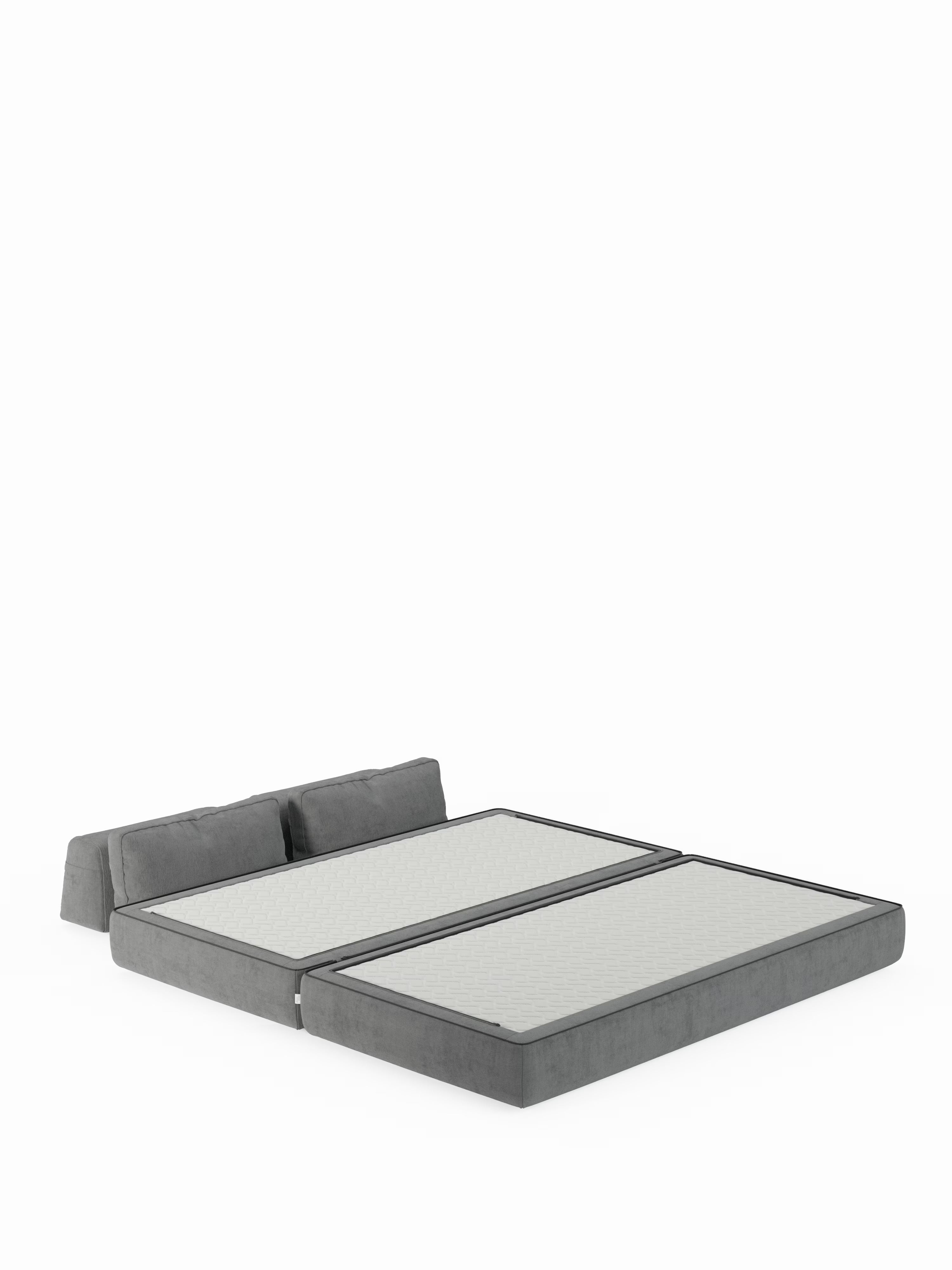 Rift Divano letto matrimoniale 3 posti moderno in tessuto smacchiabile – materasso 22 cm memory e schienali mobili