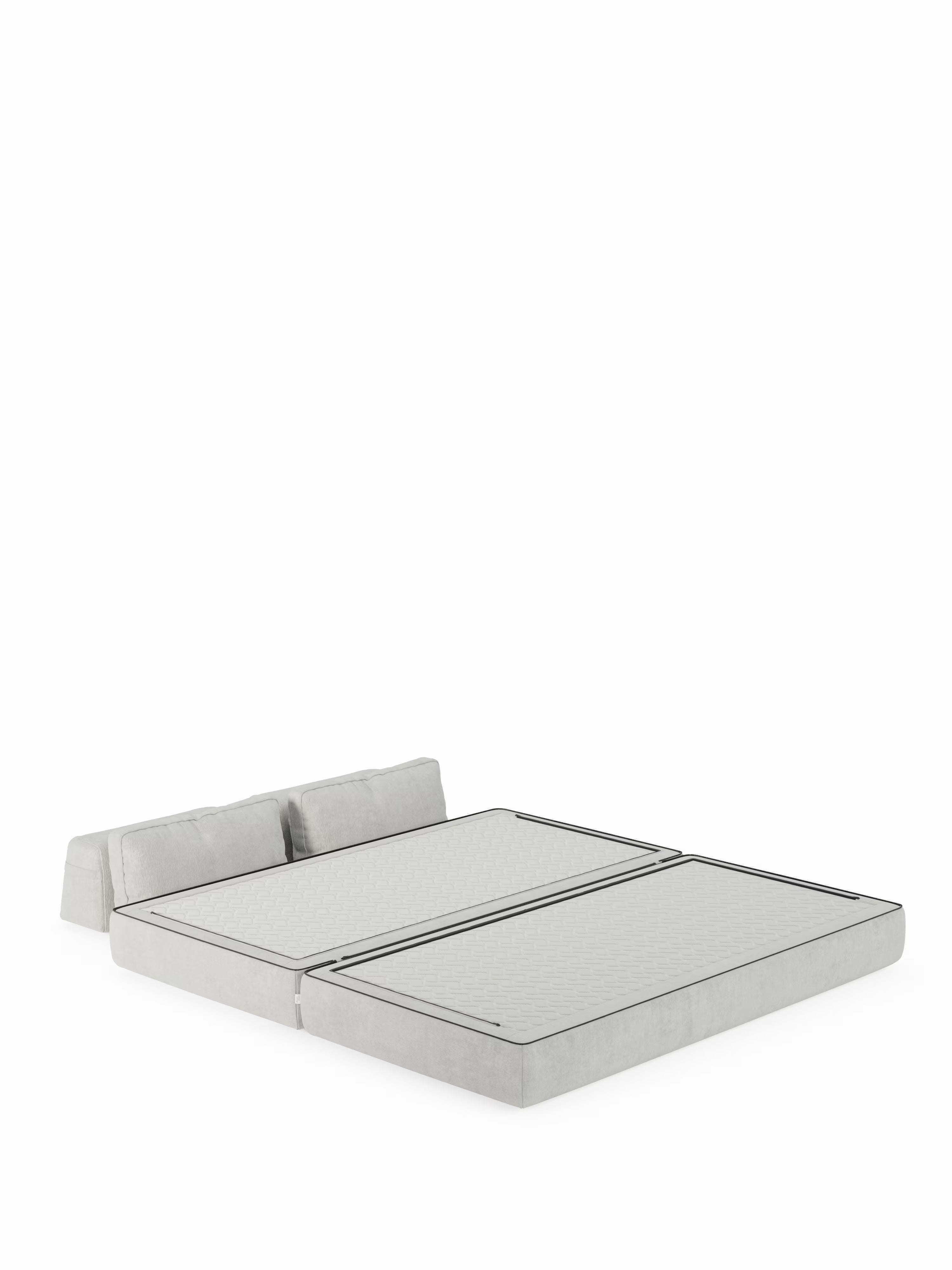 Rift Divano letto matrimoniale 3 posti moderno in tessuto smacchiabile – materasso 22 cm memory e schienali mobili