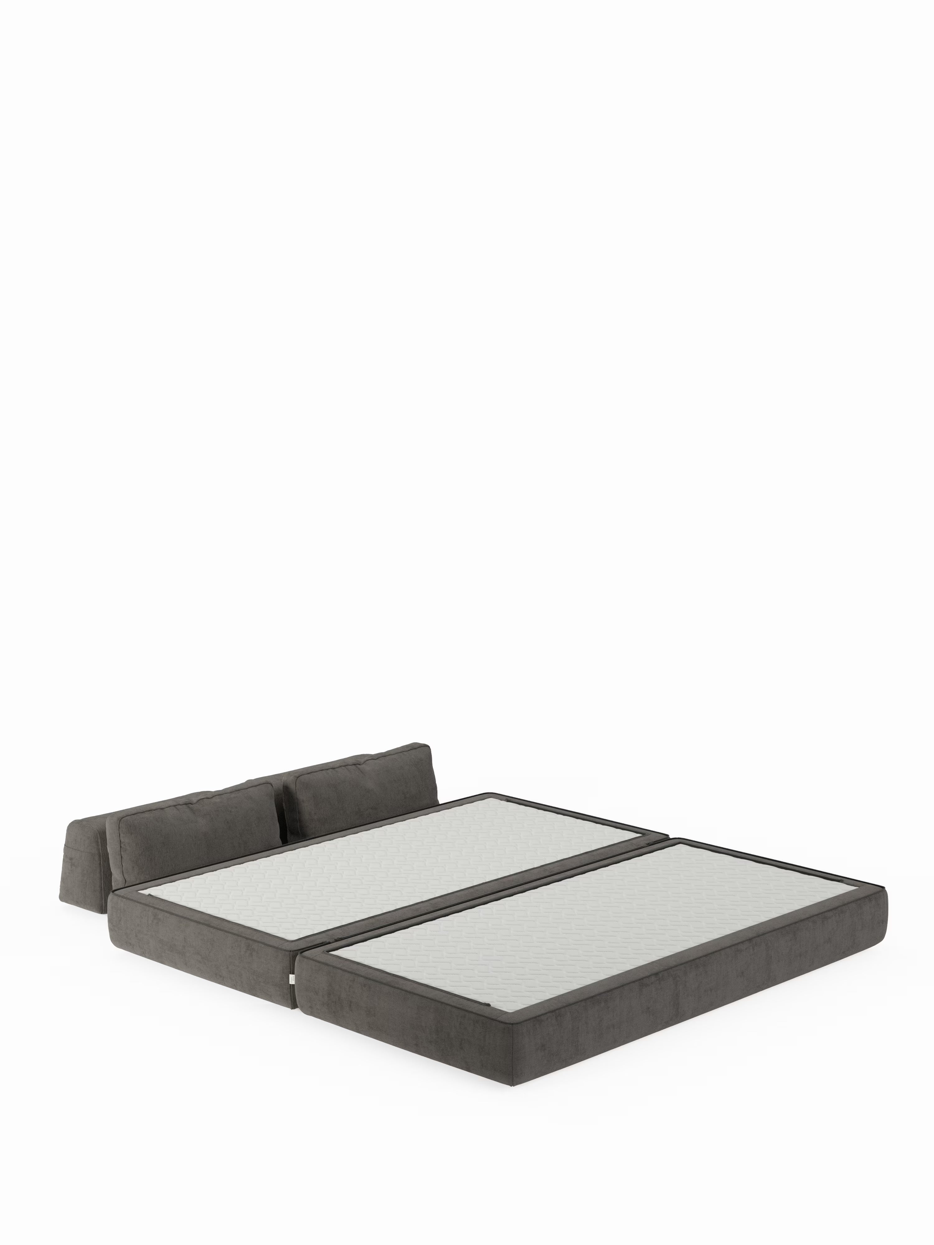Rift Divano letto matrimoniale 3 posti moderno in tessuto smacchiabile – materasso 22 cm memory e schienali mobili