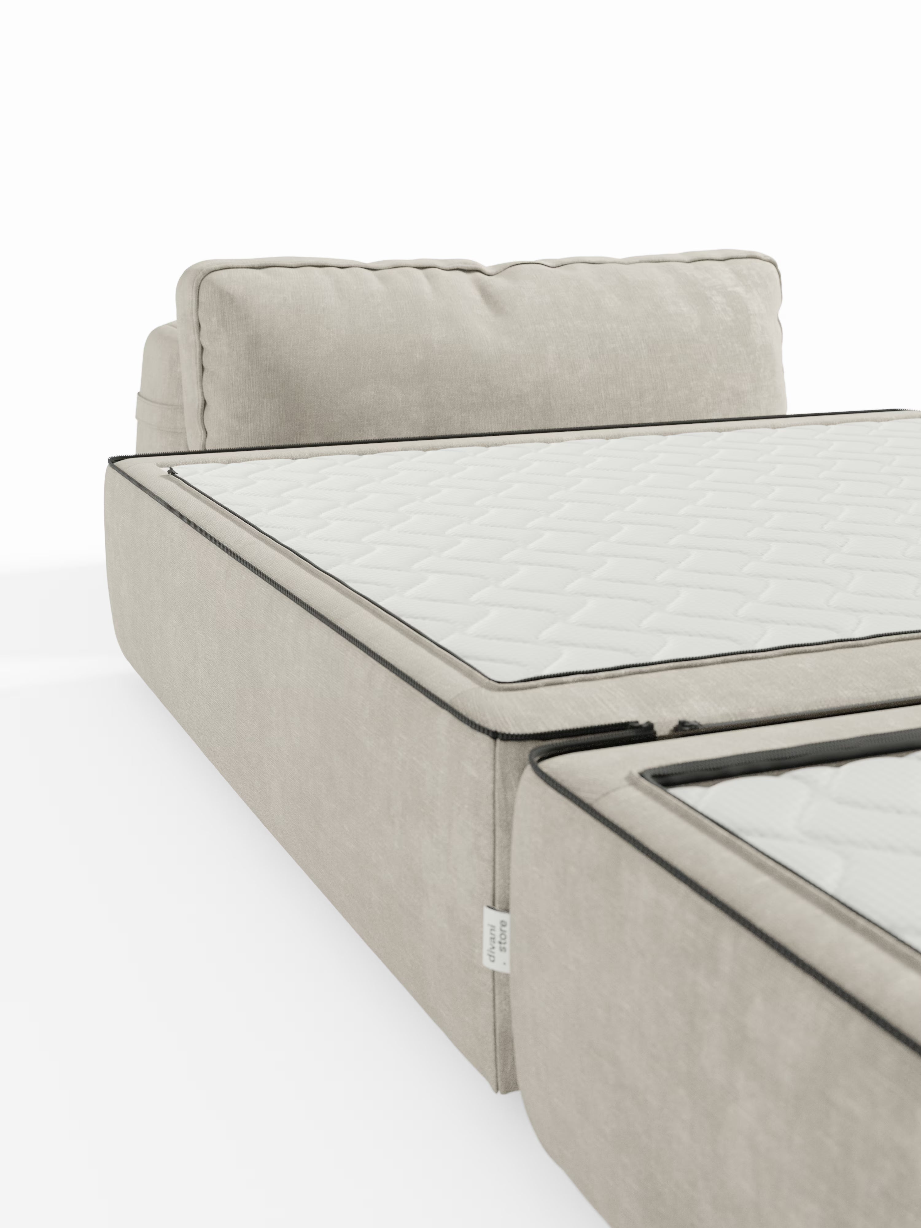 Rift Poltrona letto moderna in tessuto smacchiabile – materasso 22 cm con memory e schienale mobile