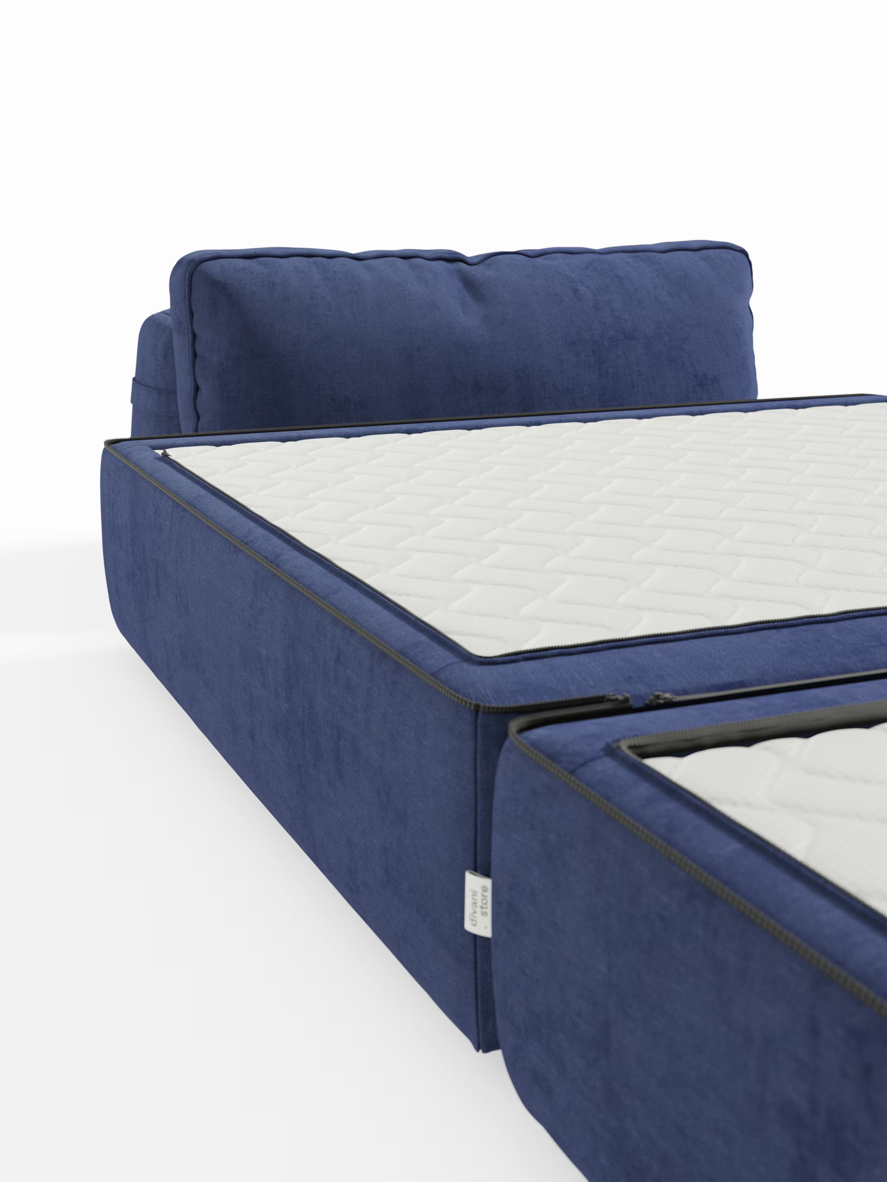 Rift Poltrona letto moderna in tessuto smacchiabile – materasso 22 cm con memory e schienale mobile